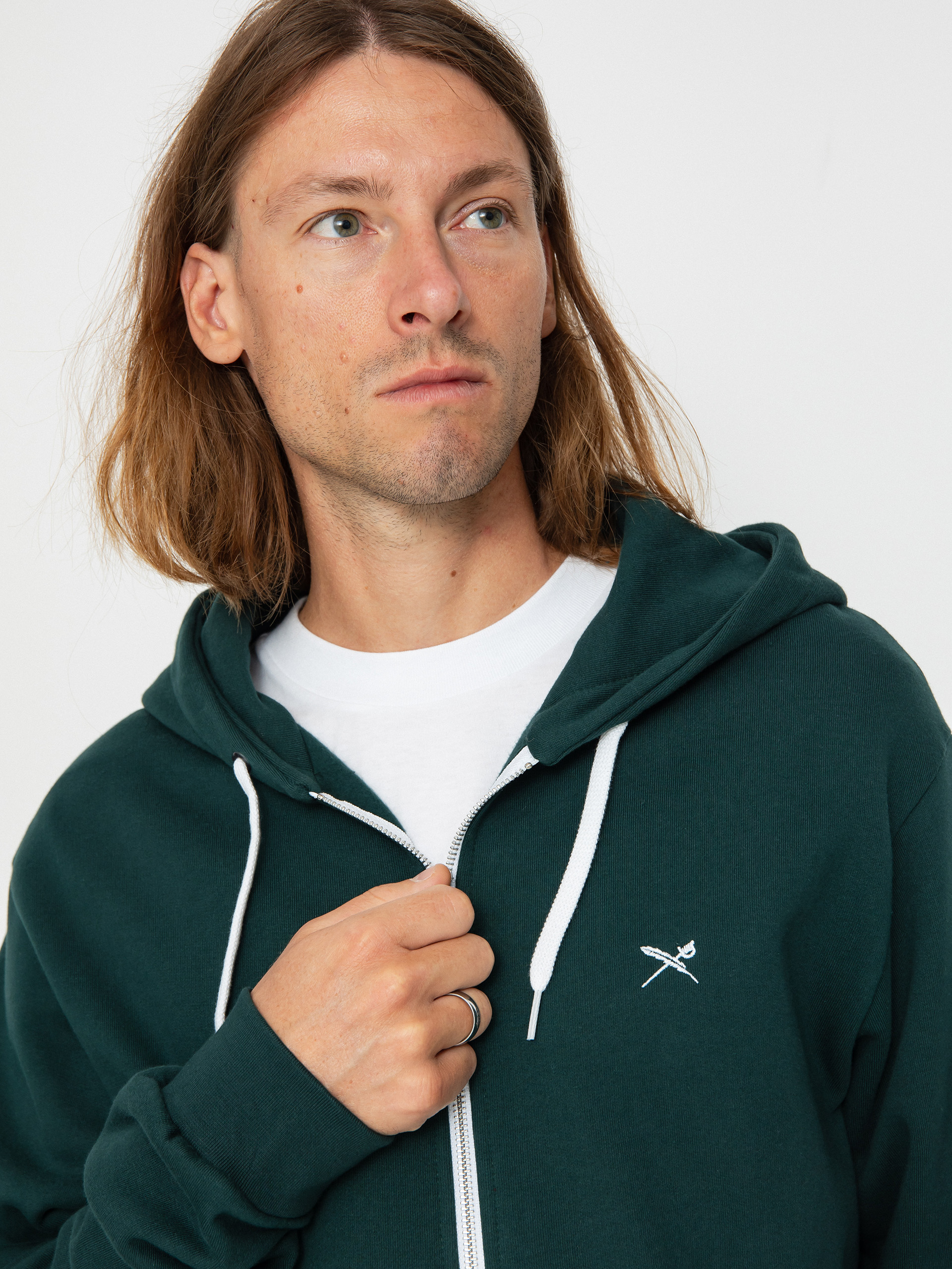 Mikina s kapucňou Iriedaily Mini Flag 2 ZHD (night forest)