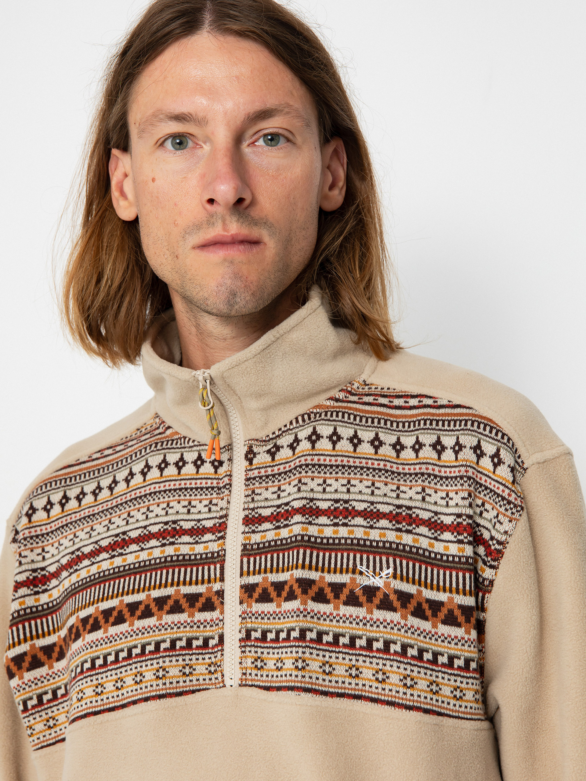 Pánsky Flísová mikina Iriedaily Kneece (khaki)