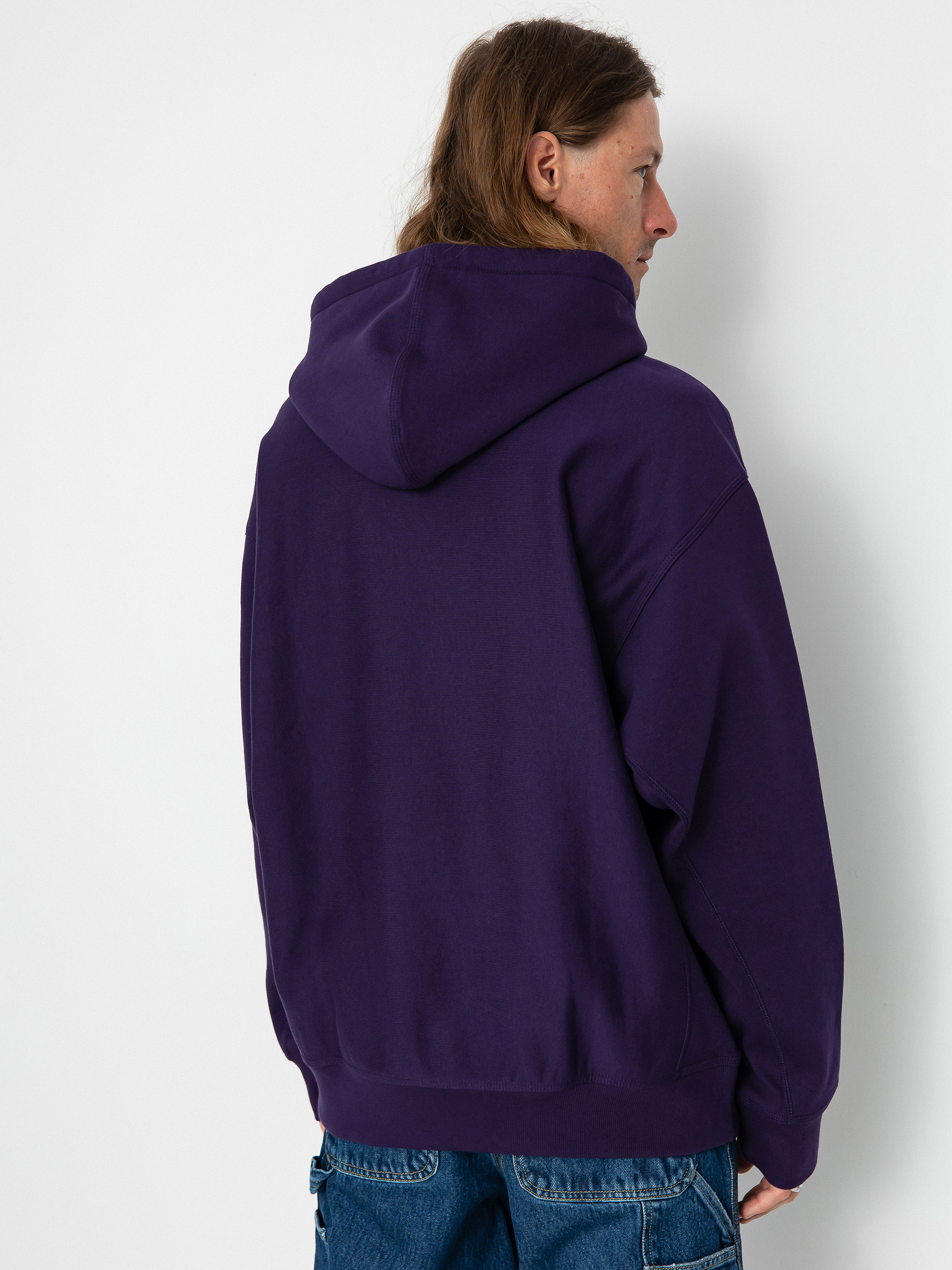 Mikina s kapucňou Carhartt WIP American Script HD (cassis)