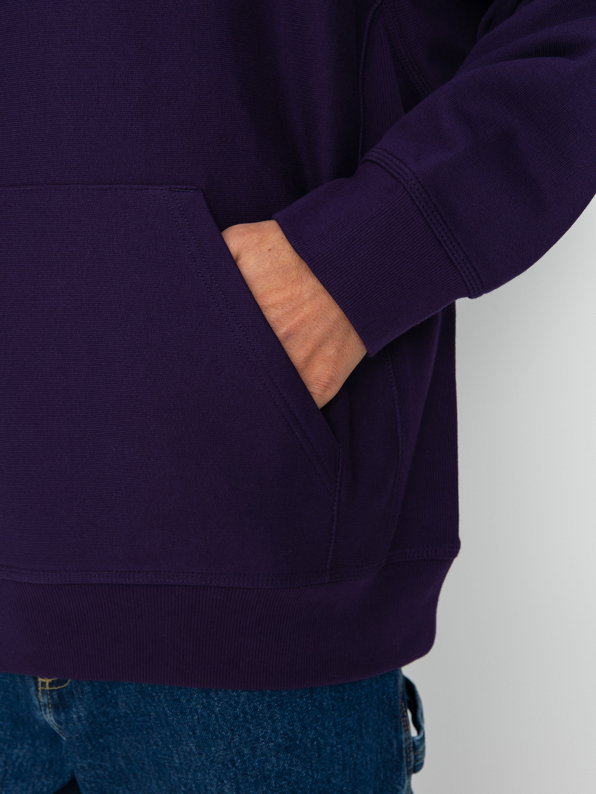 Mikina s kapucňou Carhartt WIP American Script HD (cassis)