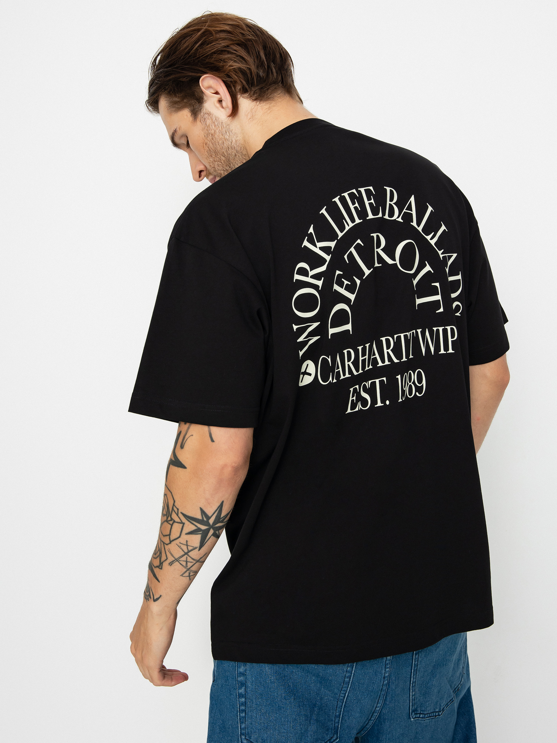 Tričko Carhartt WIP Work Varsity (black/wax)