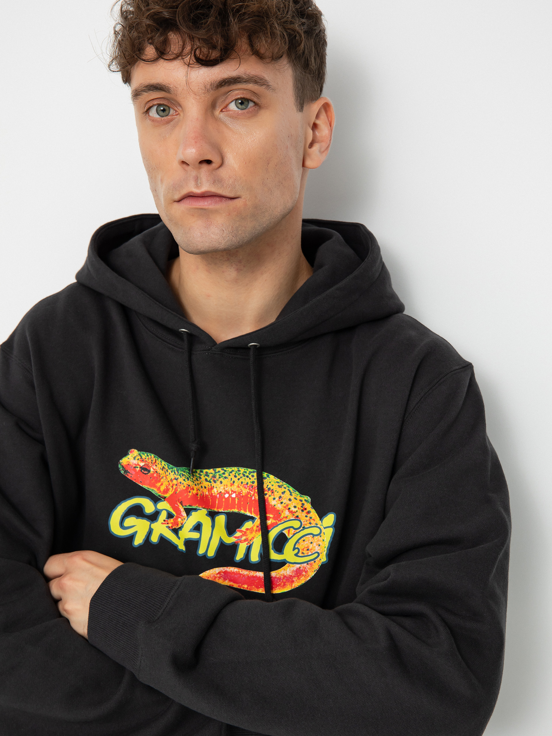 Mikina s kapucňou Gramicci Salamander HD (vintage black)