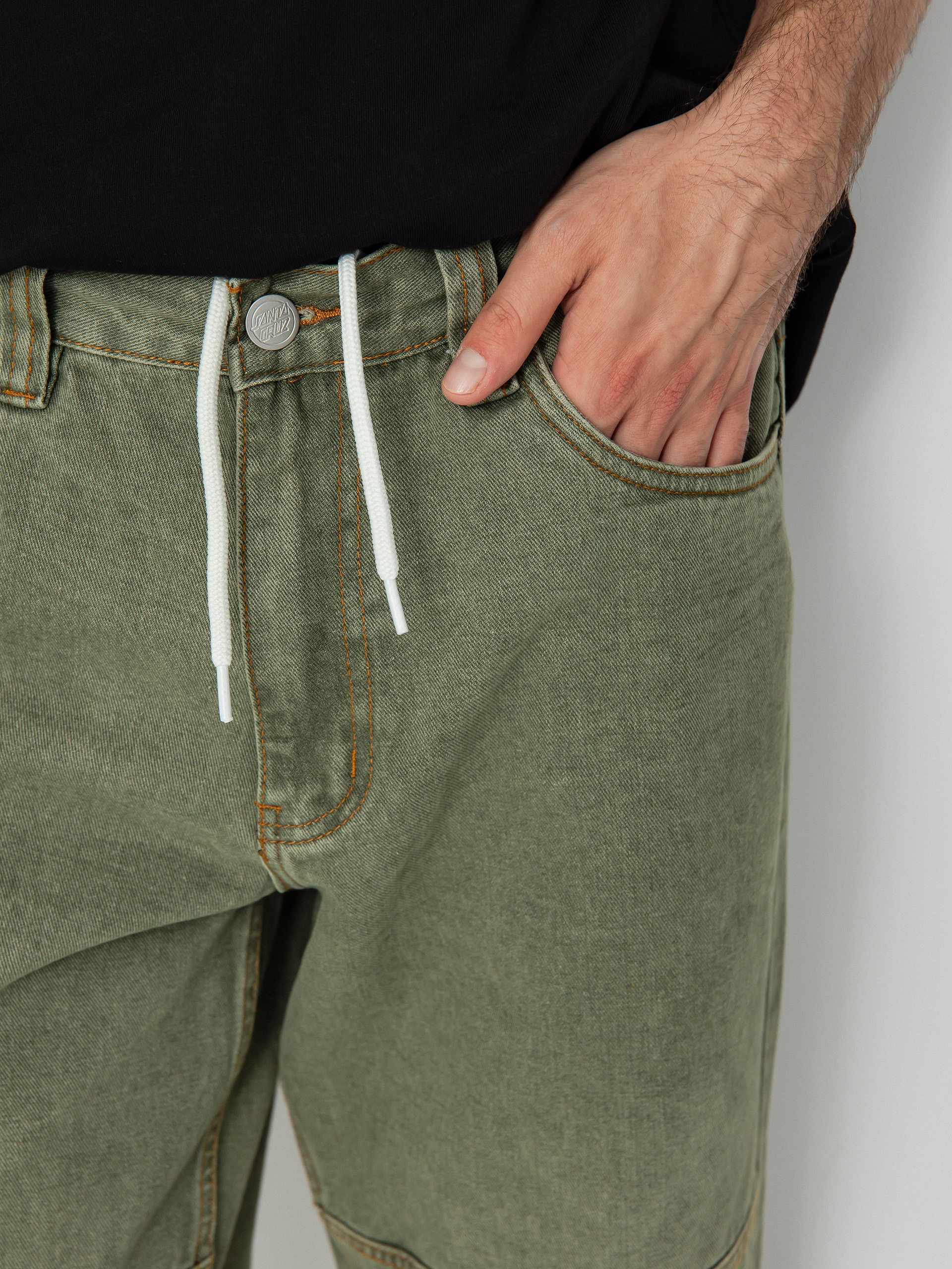 Nohavice Santa Cruz Classic Label Panel Jean (sage)