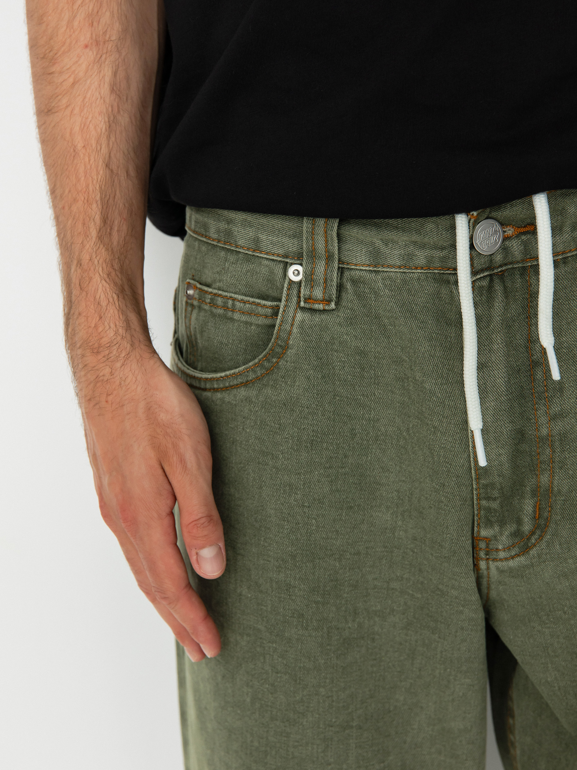 Nohavice Santa Cruz Classic Label Panel Jean (sage)