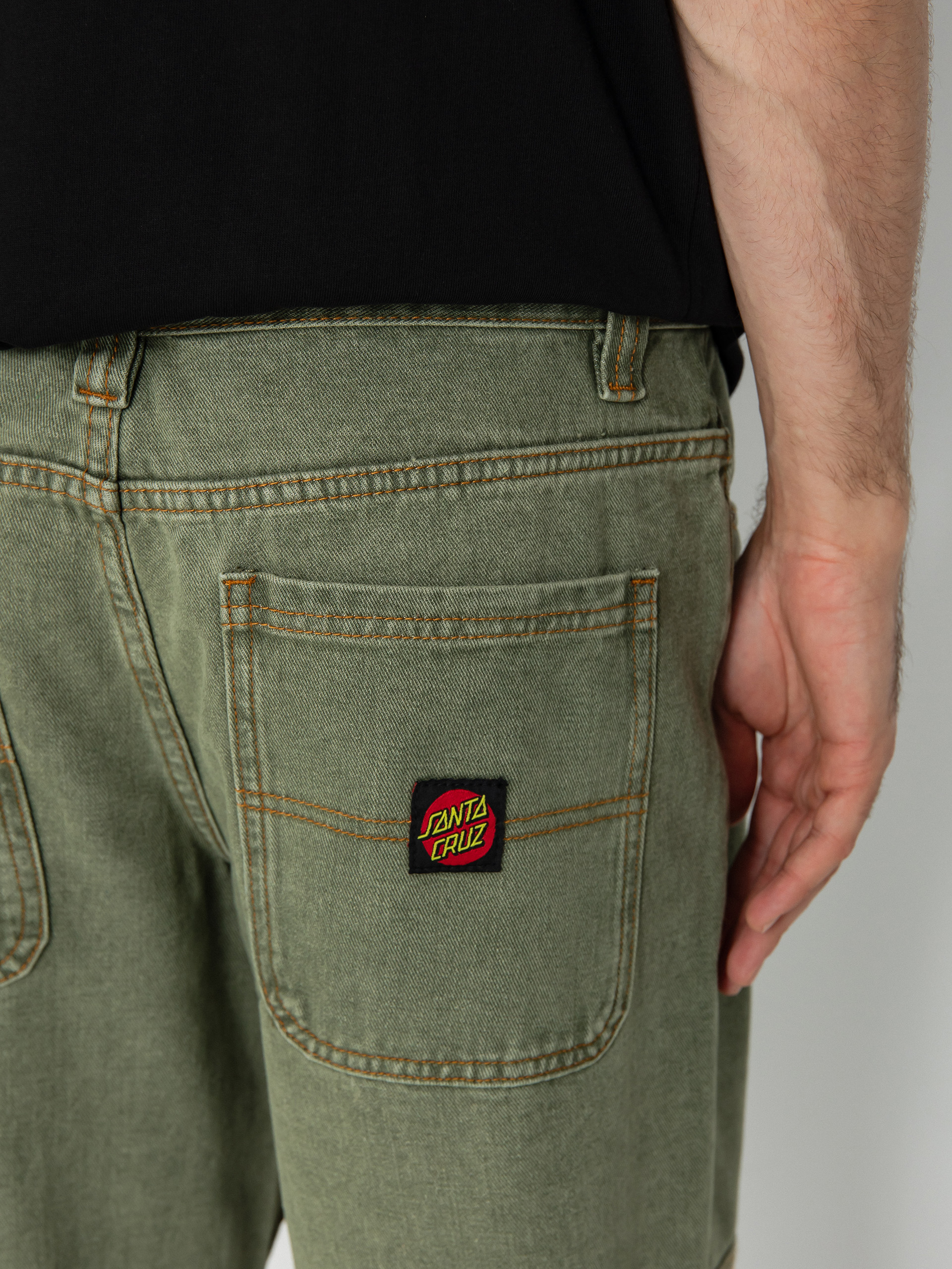 Nohavice Santa Cruz Classic Label Panel Jean (sage)