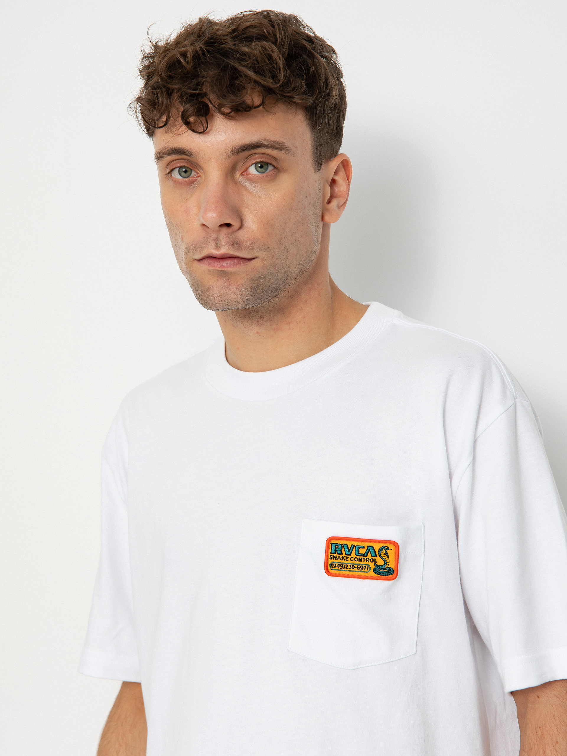 Tričko RVCA Snake Contro (white)