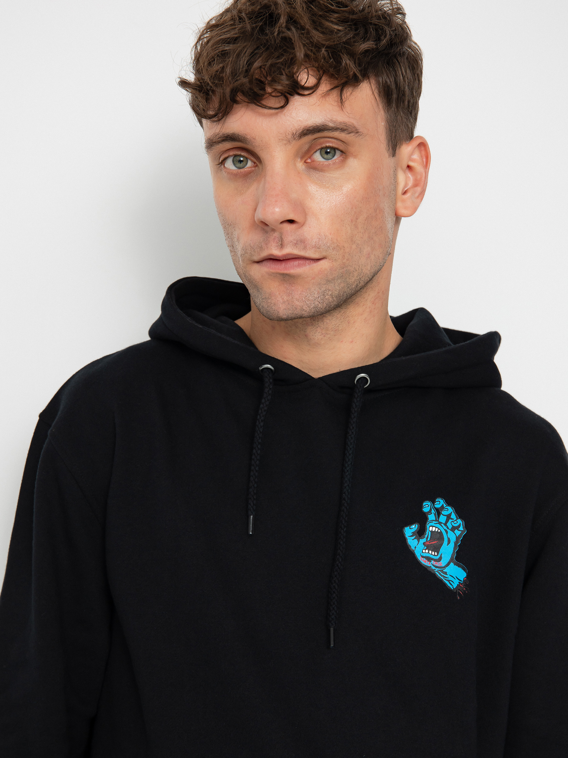 Mikina s kapucňou Santa Cruz Screaming Hand Chest HD (black)