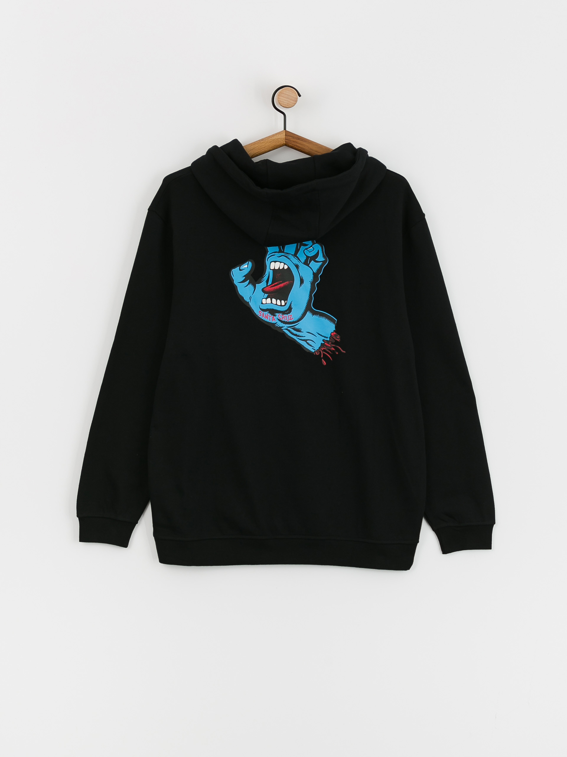 Mikina s kapucňou Santa Cruz Screaming Hand Chest HD (black)