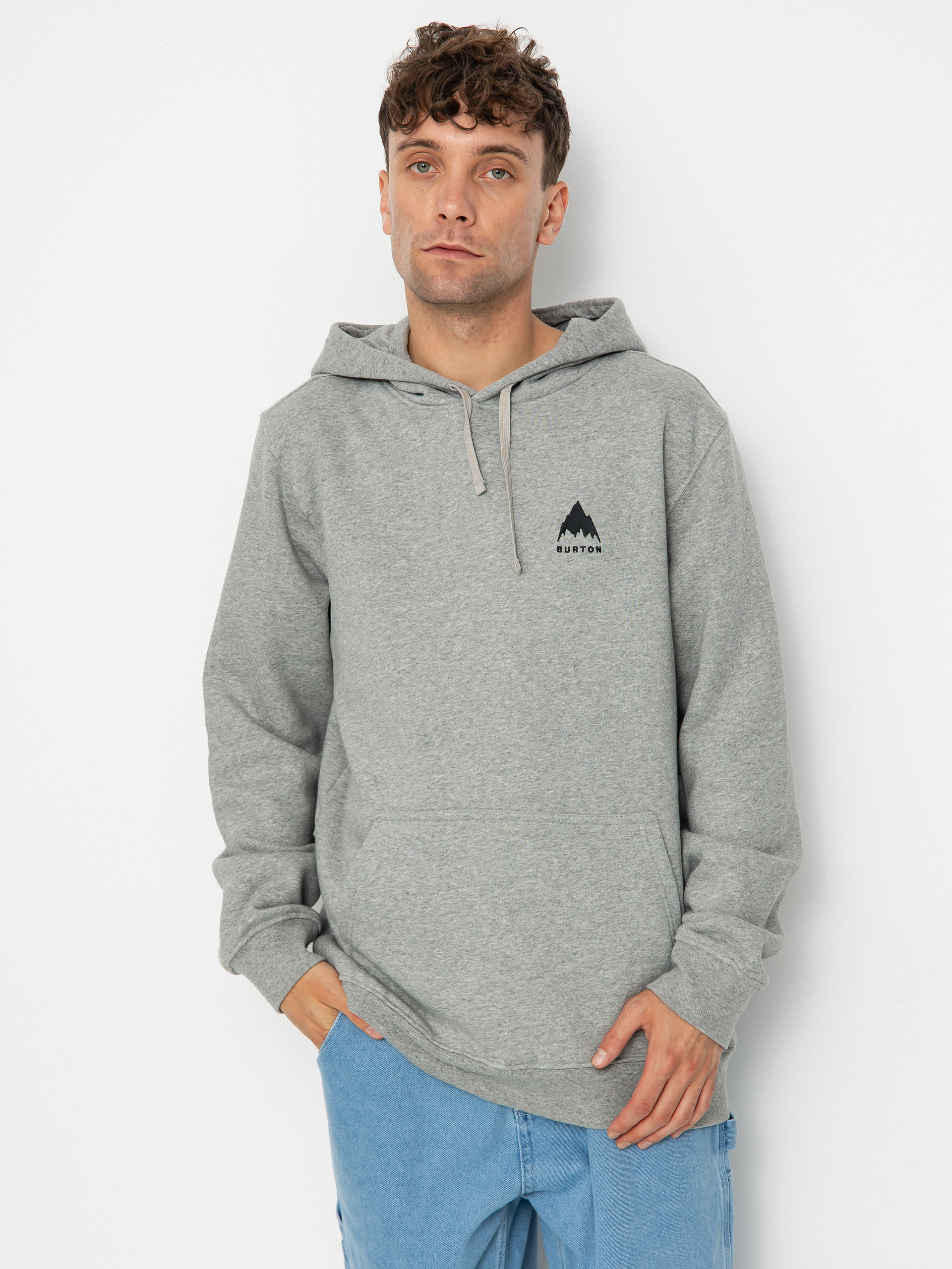 Mikina s kapucňou Burton Mountain HD (gray heather)