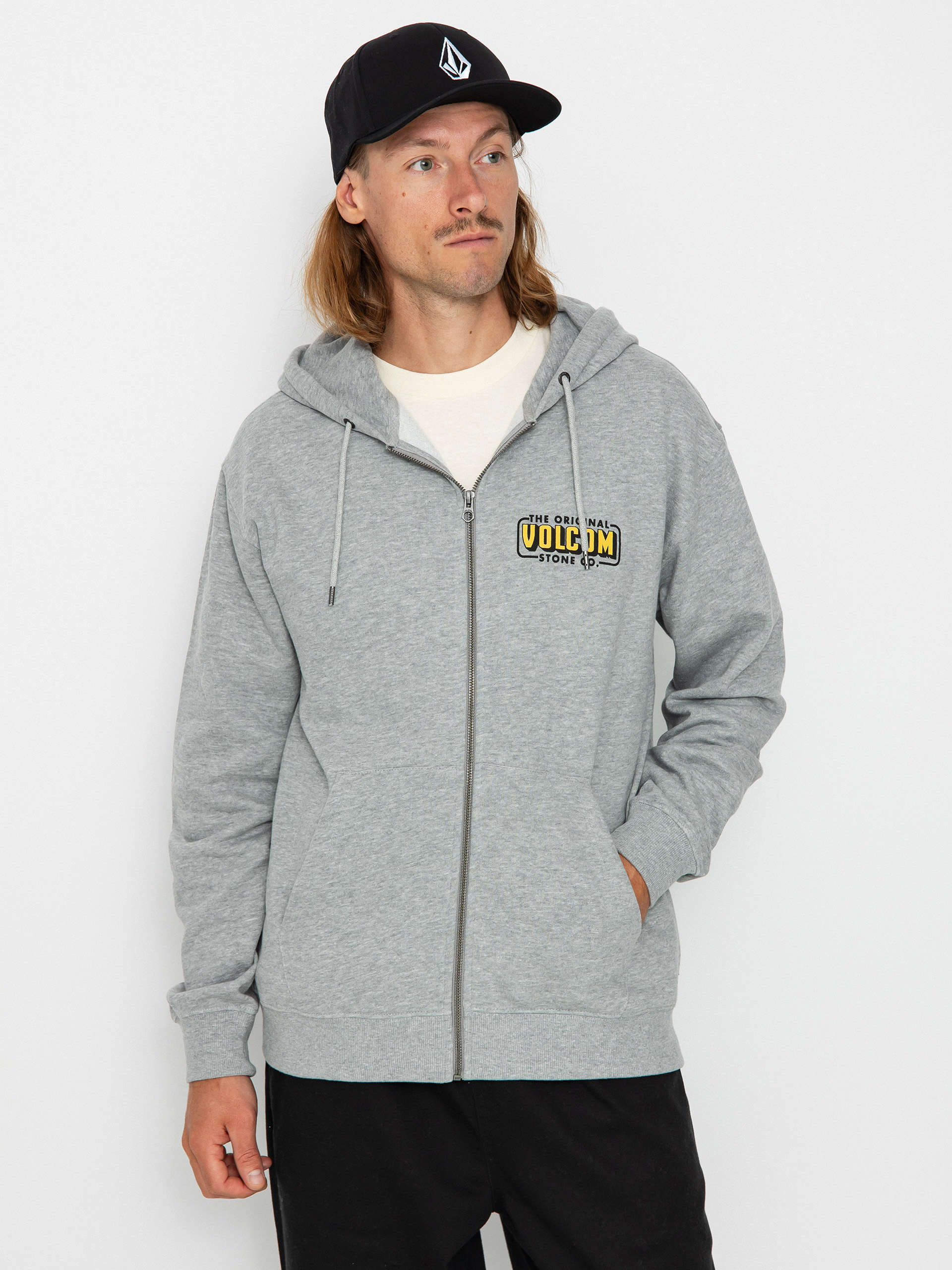 Mikina s kapucňou Volcom Watanite ZHD (heather grey)