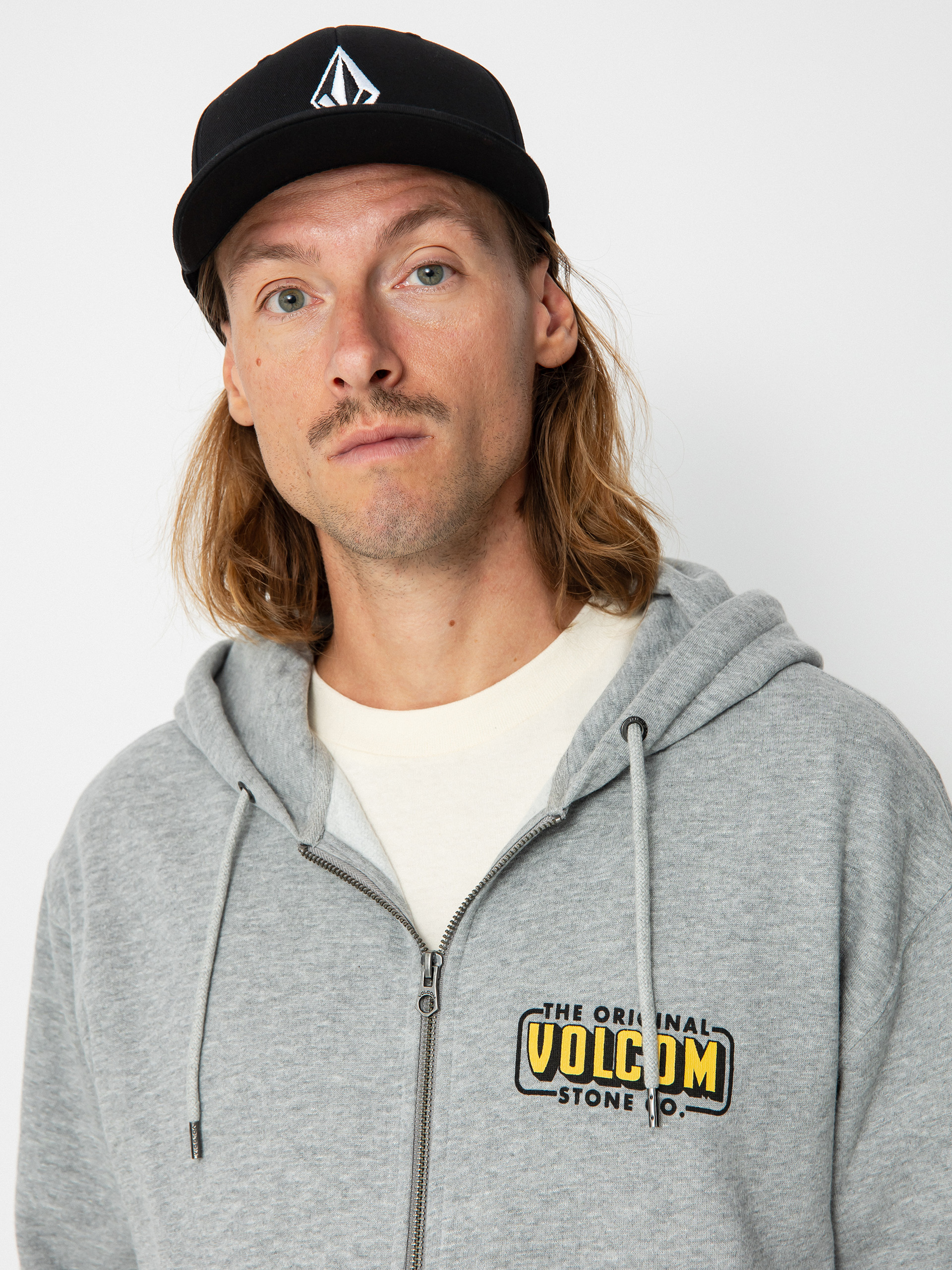 Mikina s kapucňou Volcom Watanite ZHD (heather grey)