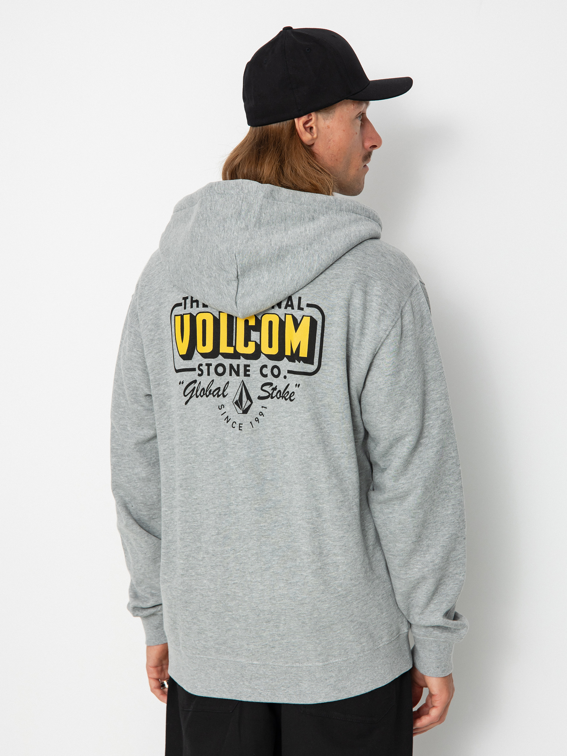 Mikina s kapucňou Volcom Watanite ZHD (heather grey)