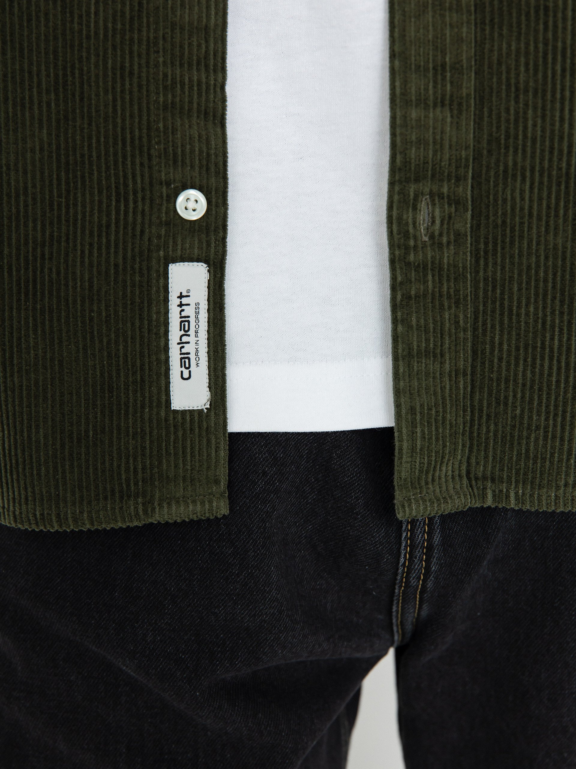 Košeľa Carhartt WIP Madison Cord (plant/wax)