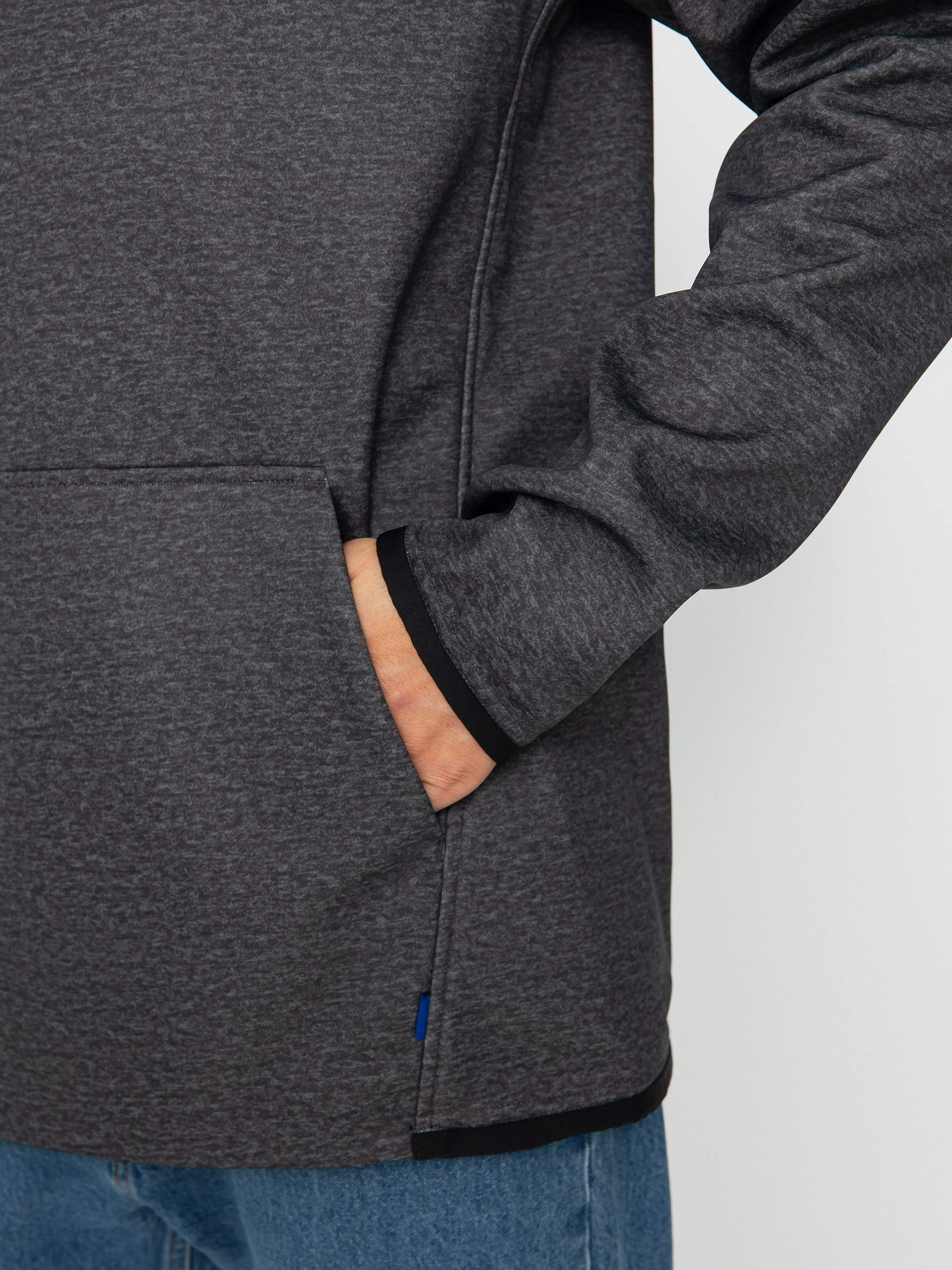 Mikina s kapucňou Burton Crown Weatherproof HD (true black heather)