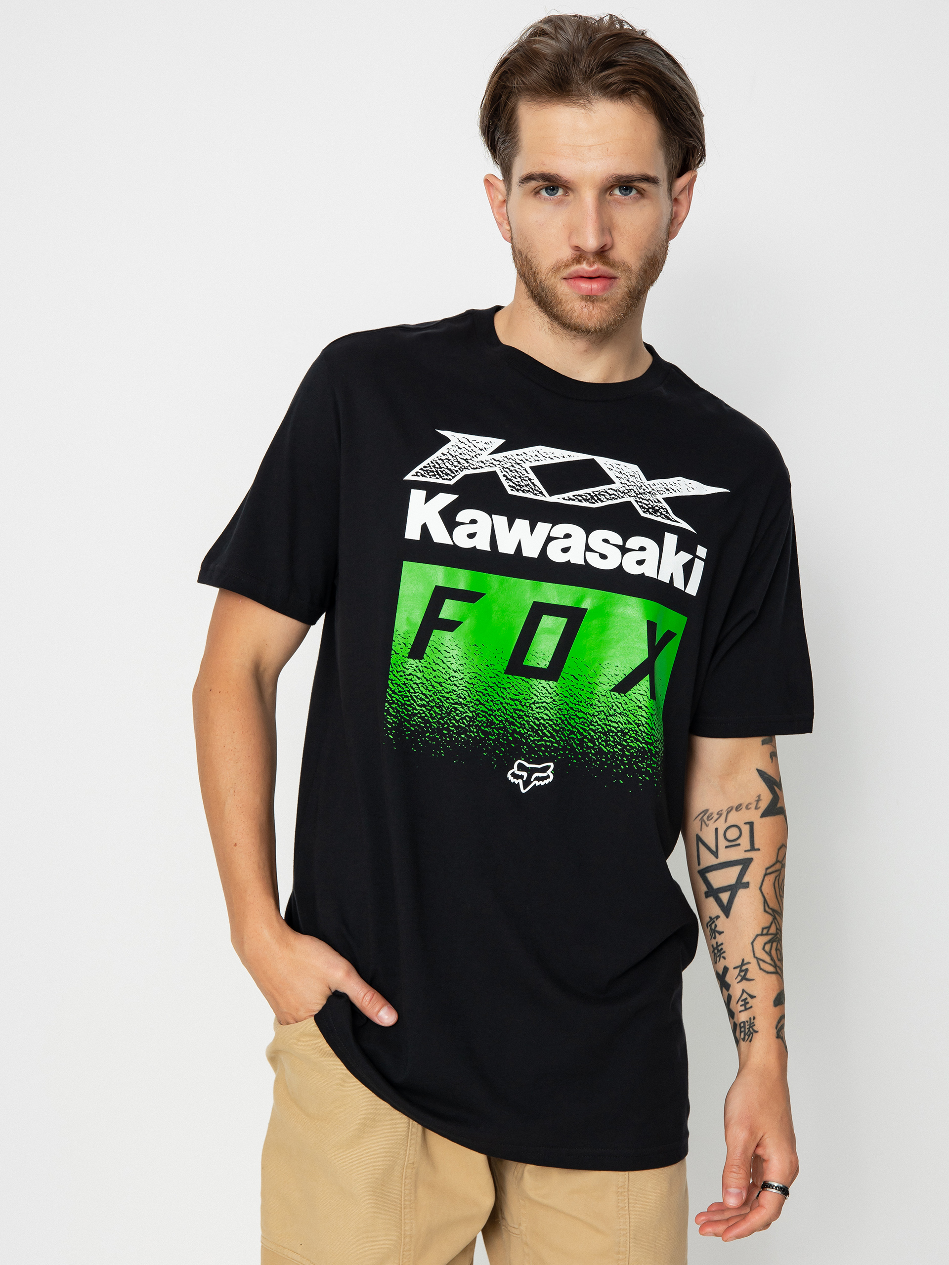 Tričko Fox X Kawi (black)