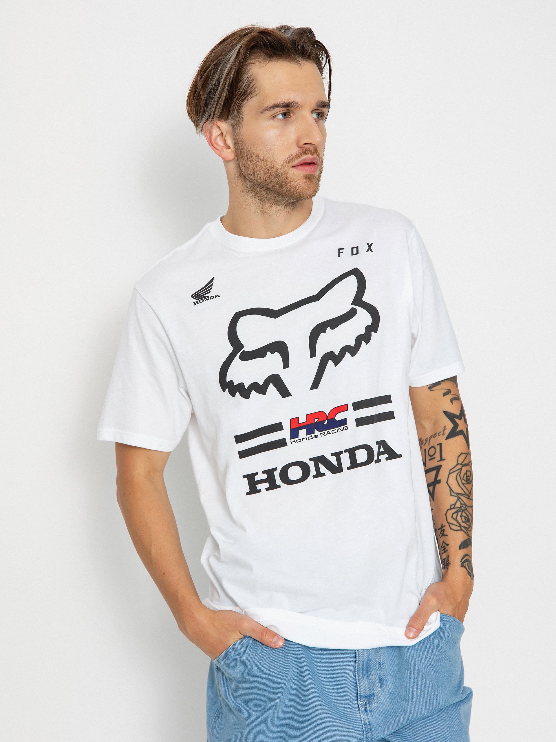Tričko Fox X Honda II (optic/white)