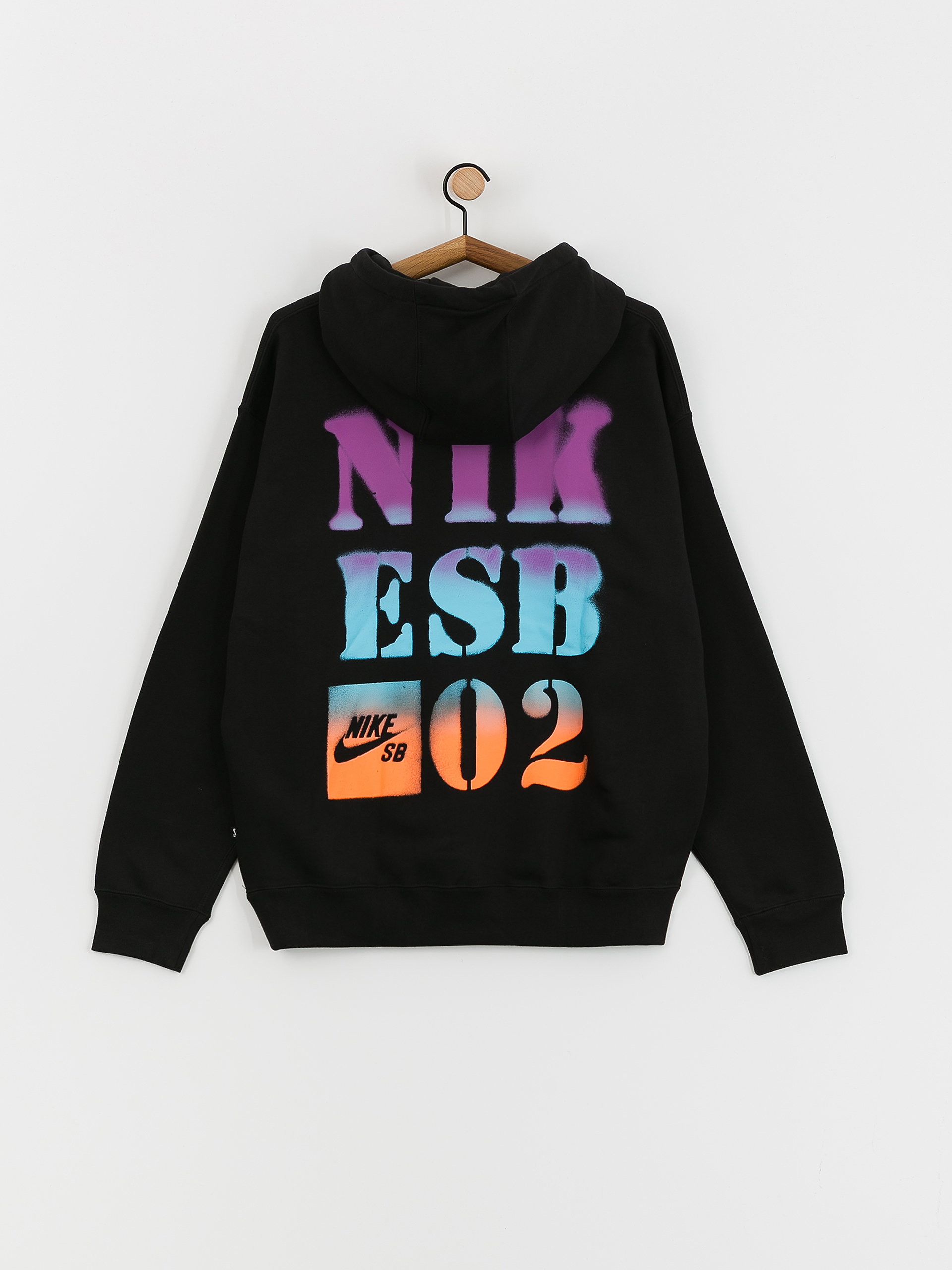 Mikina s kapucňou Nike SB Stencil HD (black)