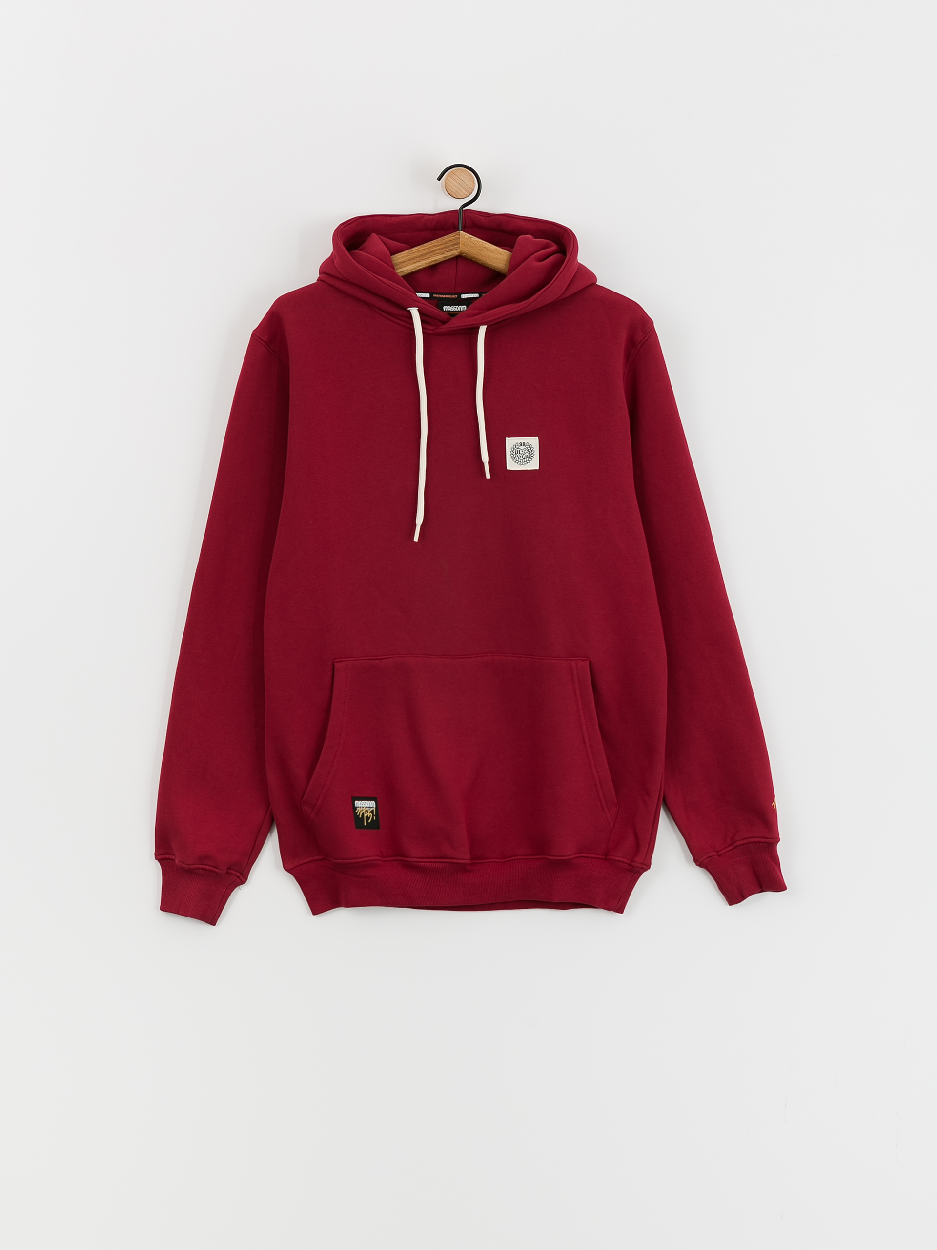 Mikina s kapucňou MassDnm Patch HD (claret)