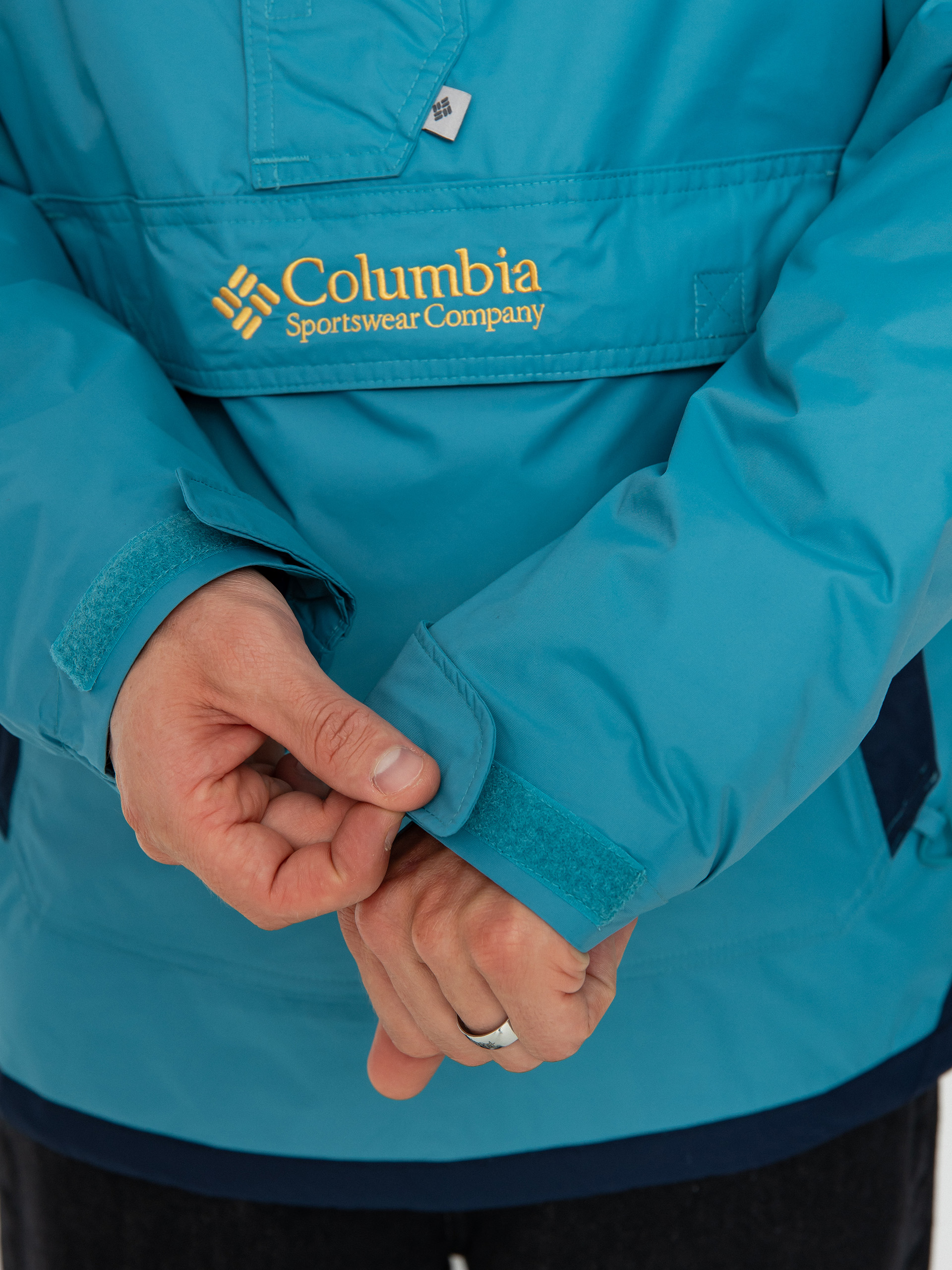 Bunda Columbia Challenger Pullover (shasta/collegiate navy)