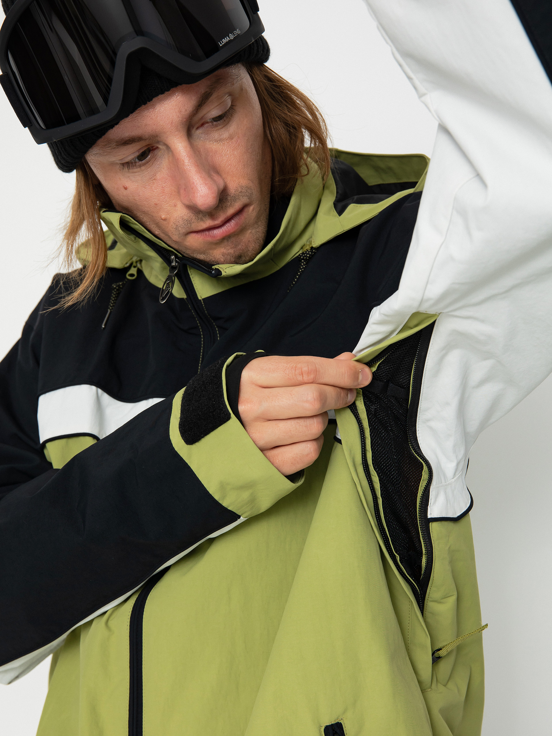 Pánska Snowboardová bunda Quiksilver Live Wire (green olive)