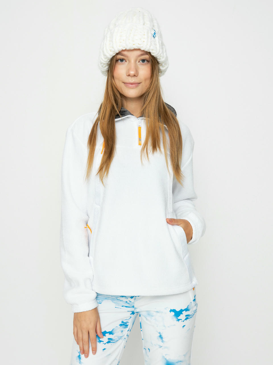 Flísová mikina Roxy Chloe Kim Wmn (bright white)