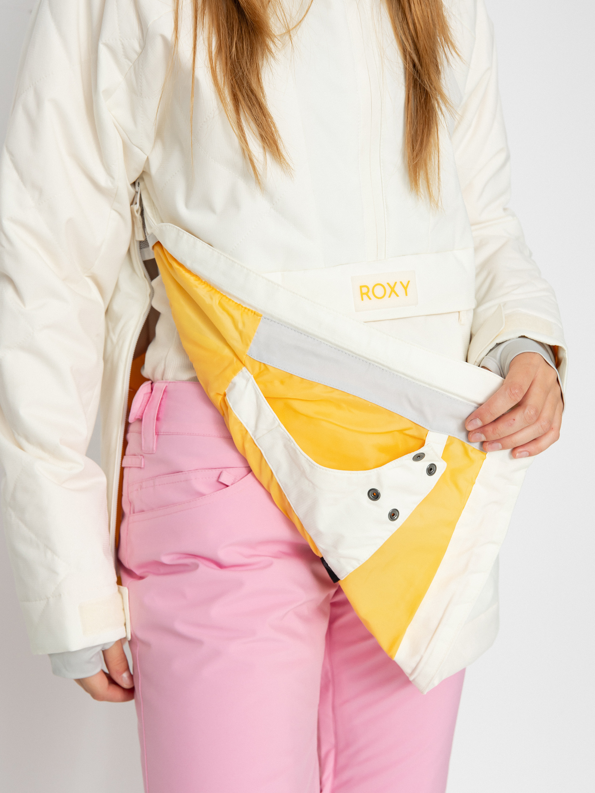 Dámska Snowboardová bunda Roxy Radiant Lines Overhead (egret)