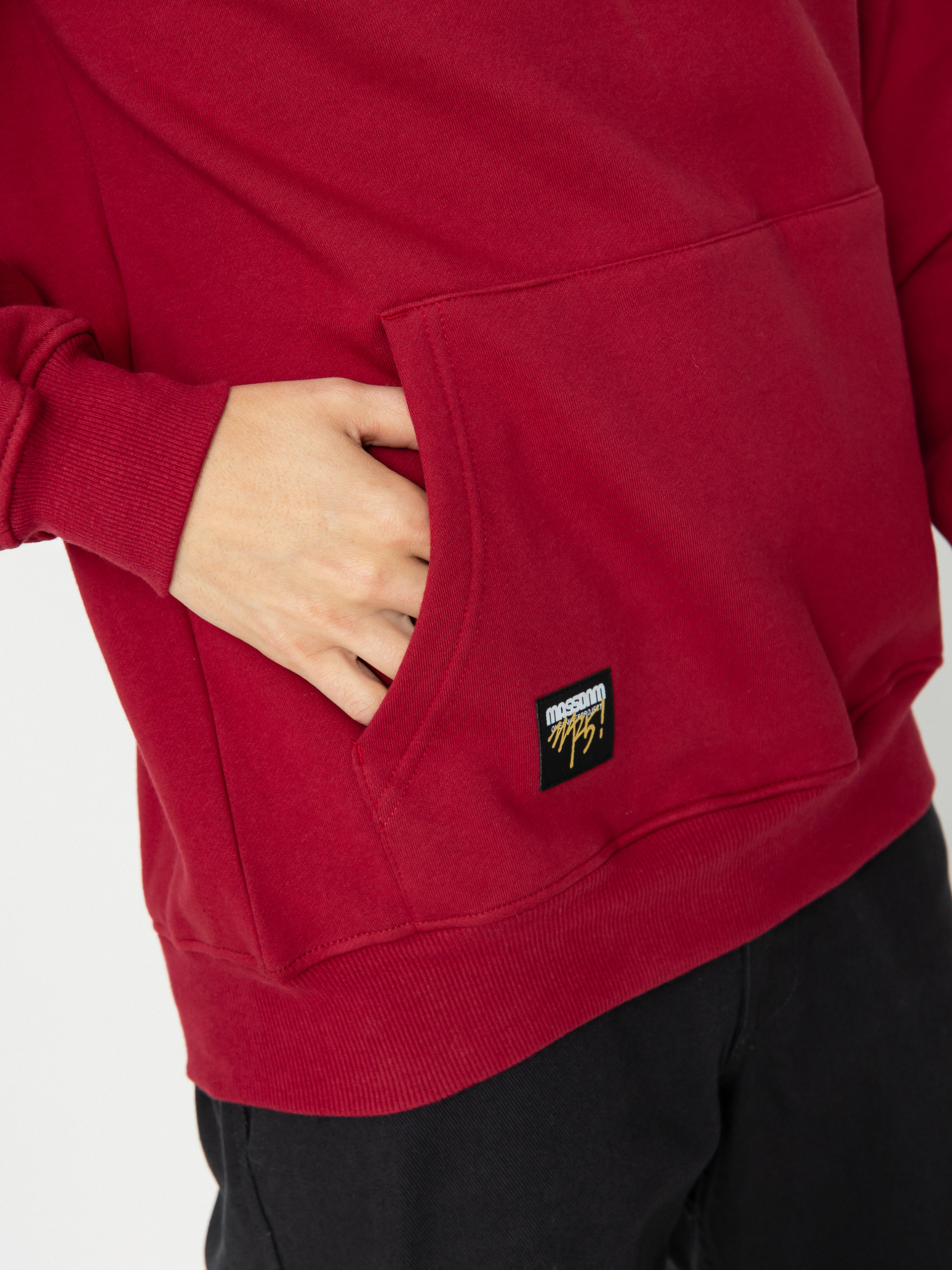 Mikina s kapucňou MassDnm Patch HD (claret)