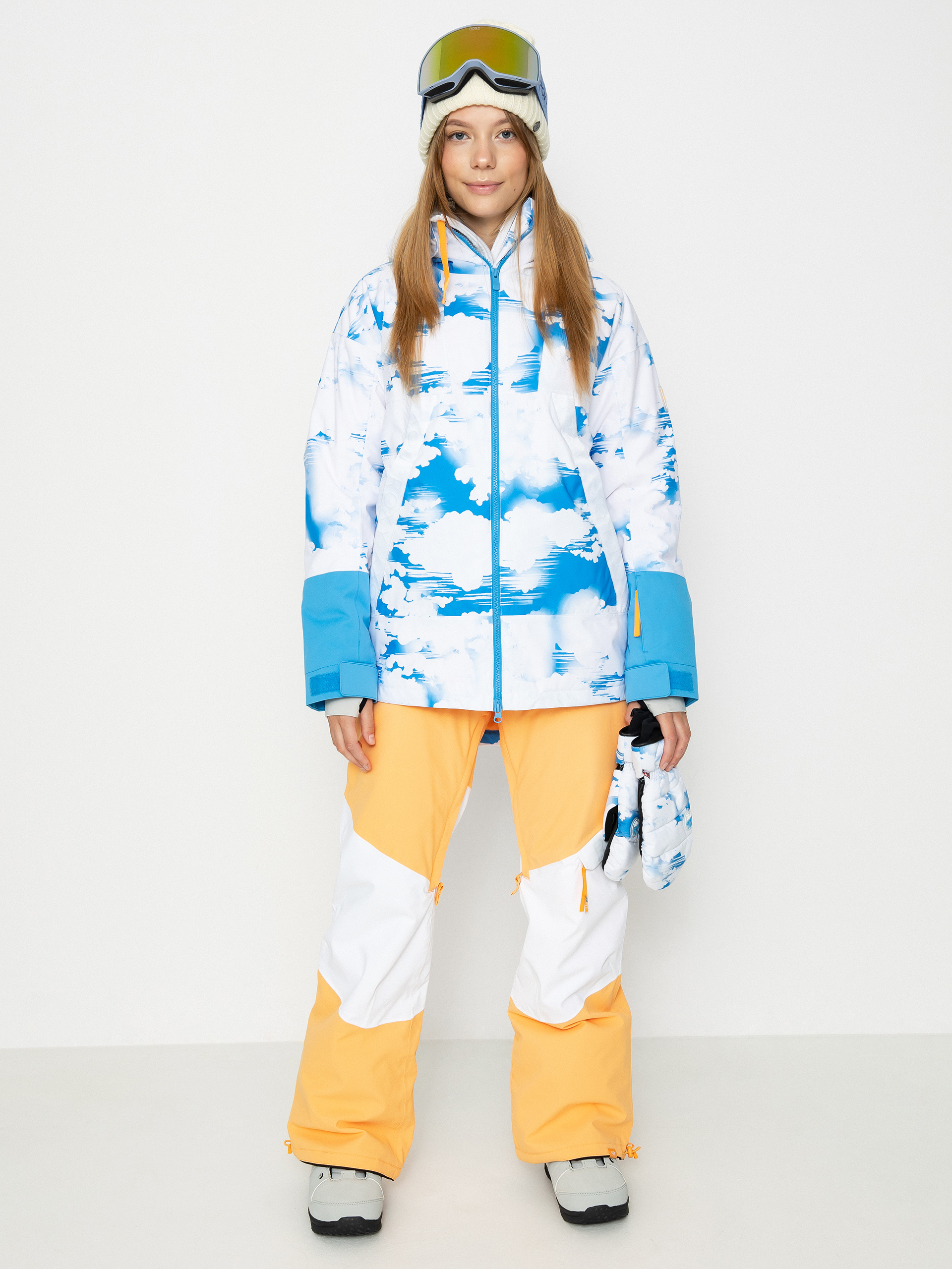 Dámska Snowboardová bunda Roxy Chloe Kim (azure blue clouds)