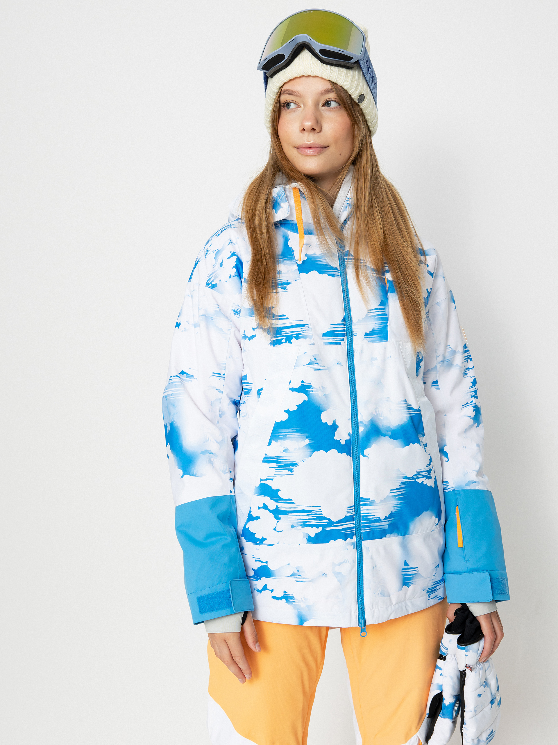 Dámska Snowboardová bunda Roxy Chloe Kim (azure blue clouds)