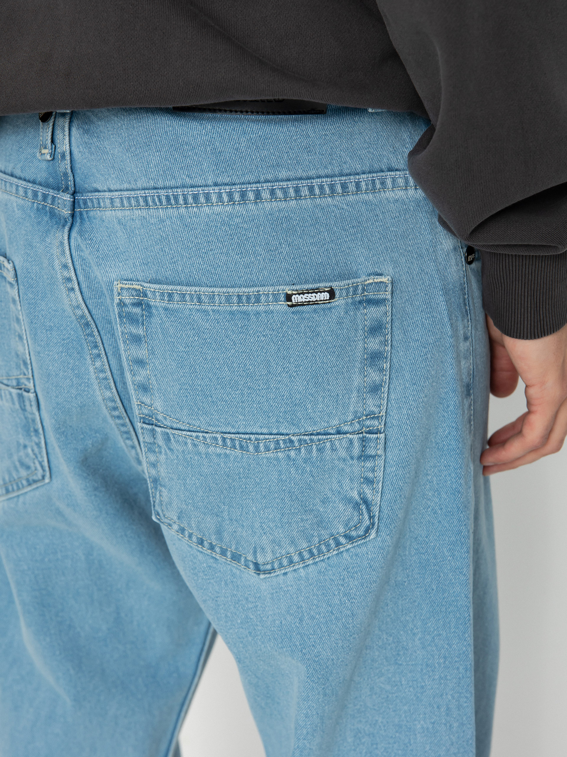 Nohavice MassDnm Slang Jeans Baggi Fit (Light Blue Stone Wash)