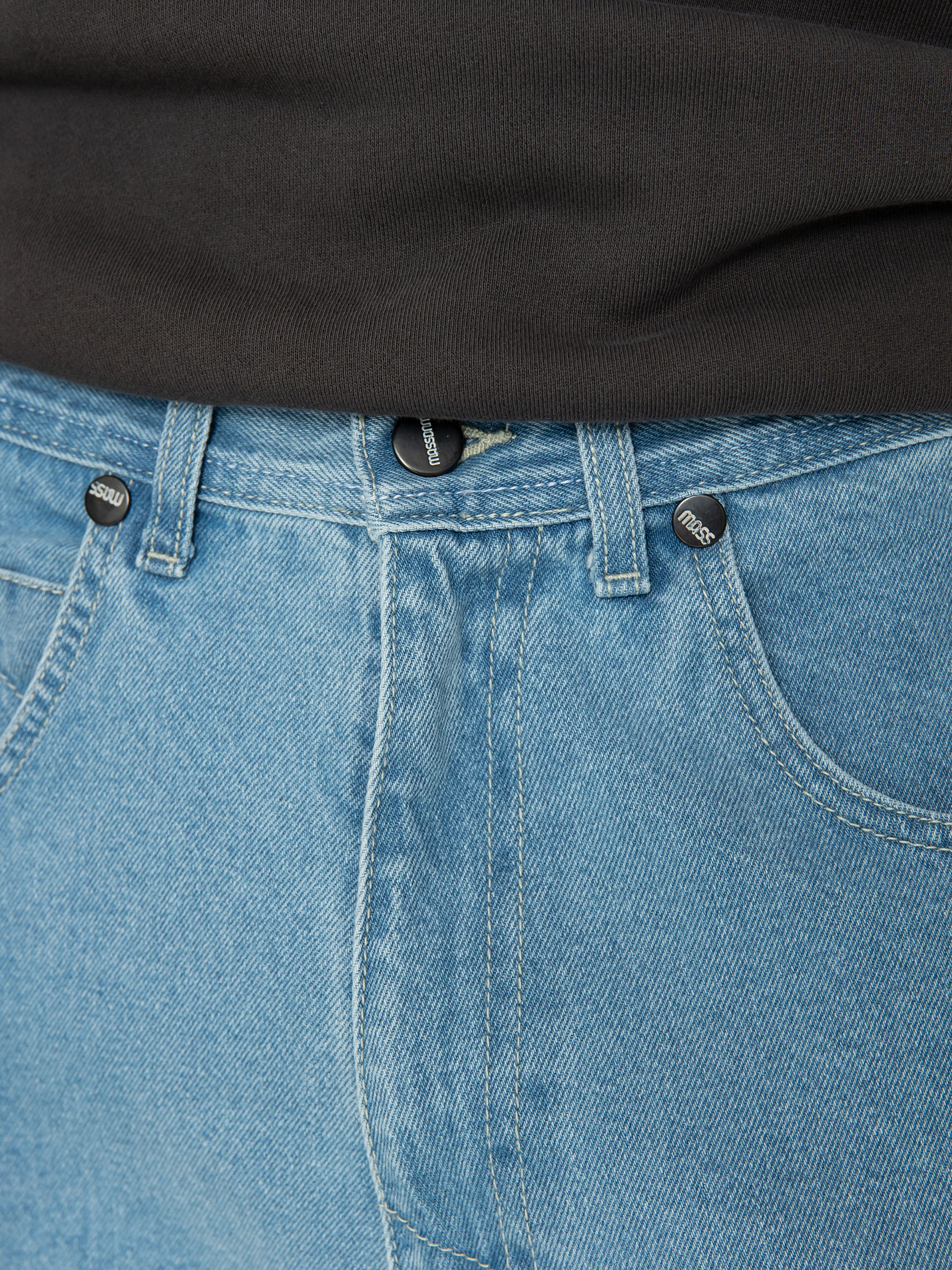 Nohavice MassDnm Slang Jeans Baggi Fit (Light Blue Stone Wash)