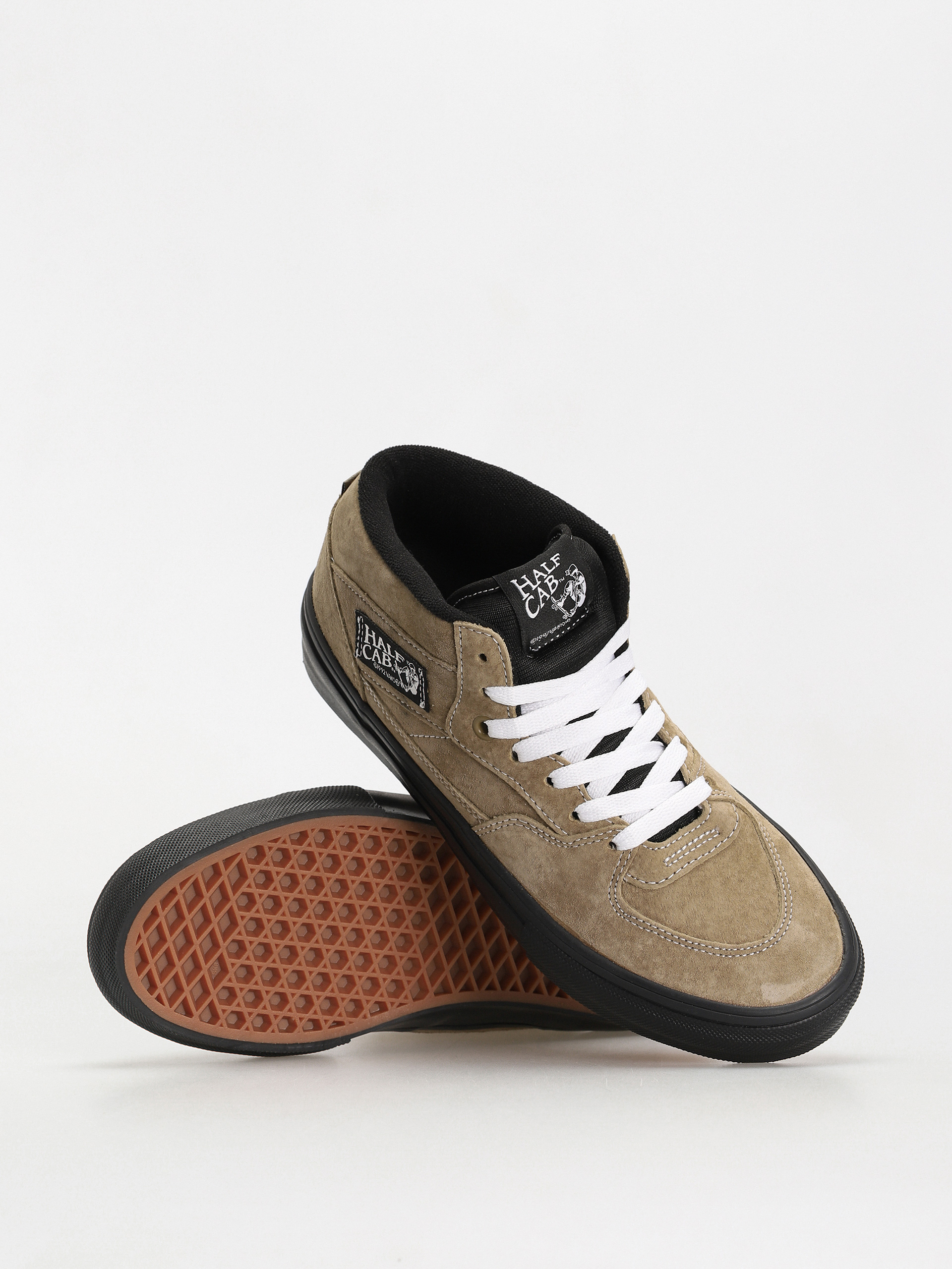 Topánky Vans Skate Half Cab (pig suede olive/black)