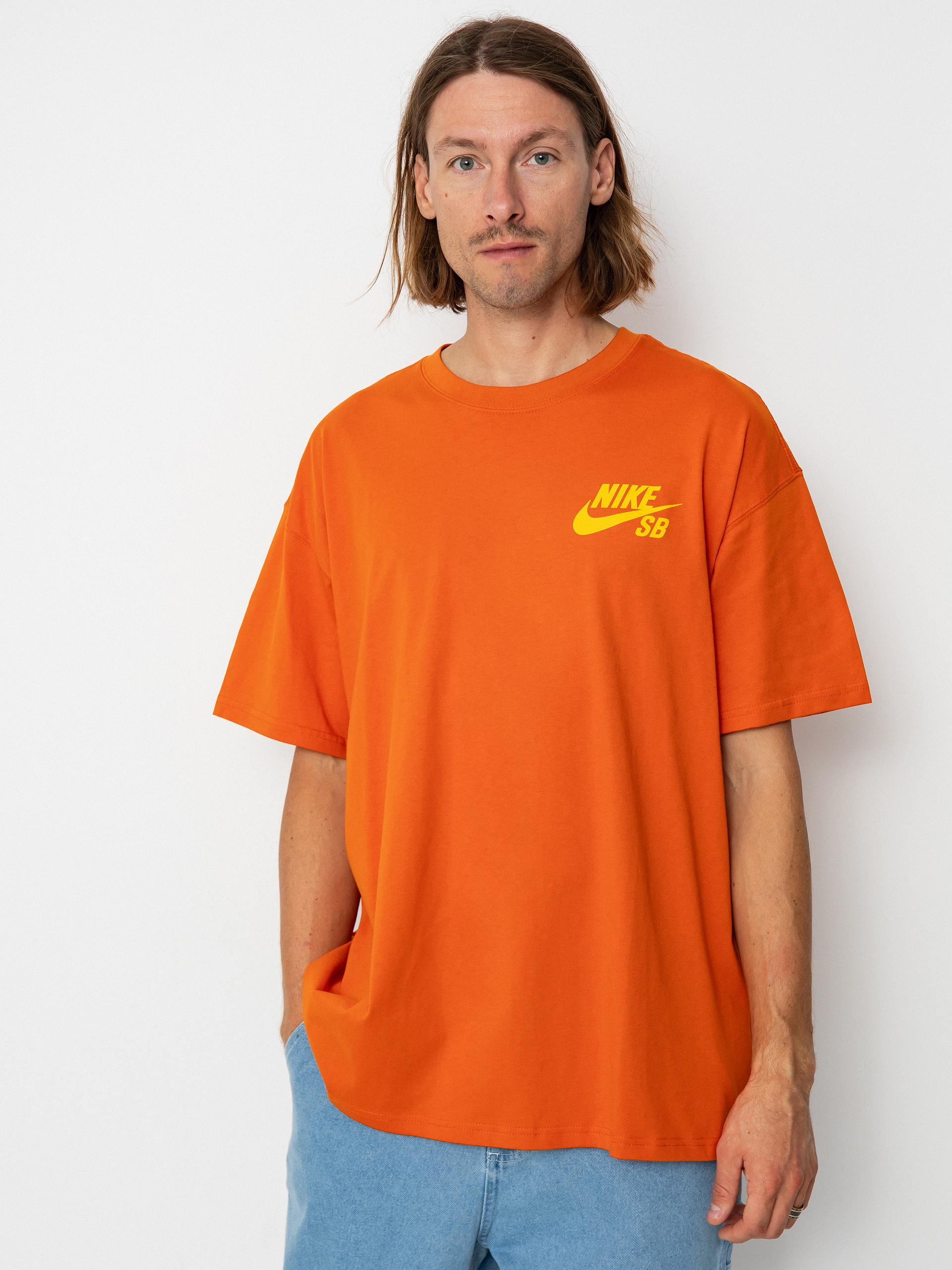 Tričko Nike SB Logo LBR (campfire orange)