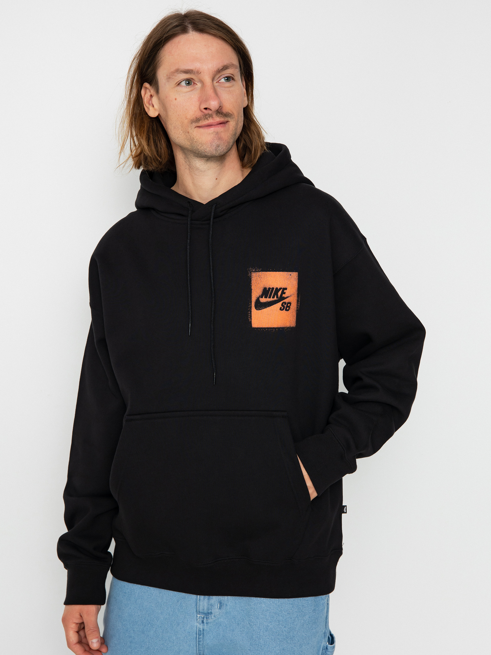 Mikina s kapucňou Nike SB Stencil HD (black)