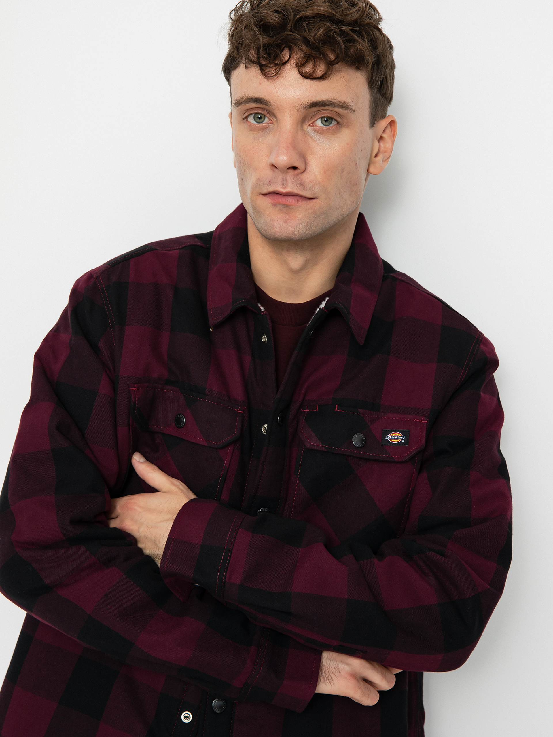 Košeľa Dickies Lined Sacramento (maroon)