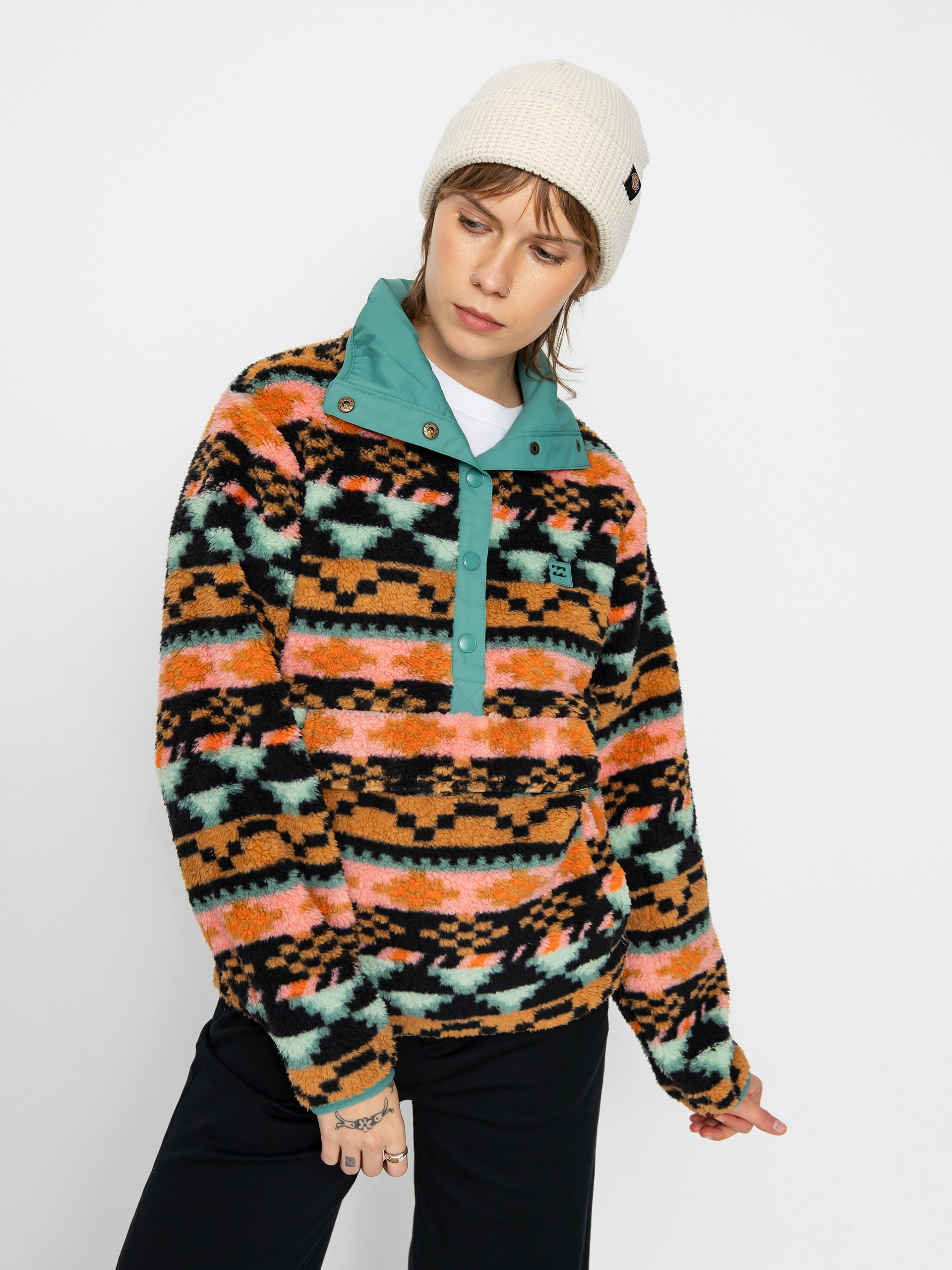 Dámsky Flisová mikina Billabong Switchback Pullover (black multi)