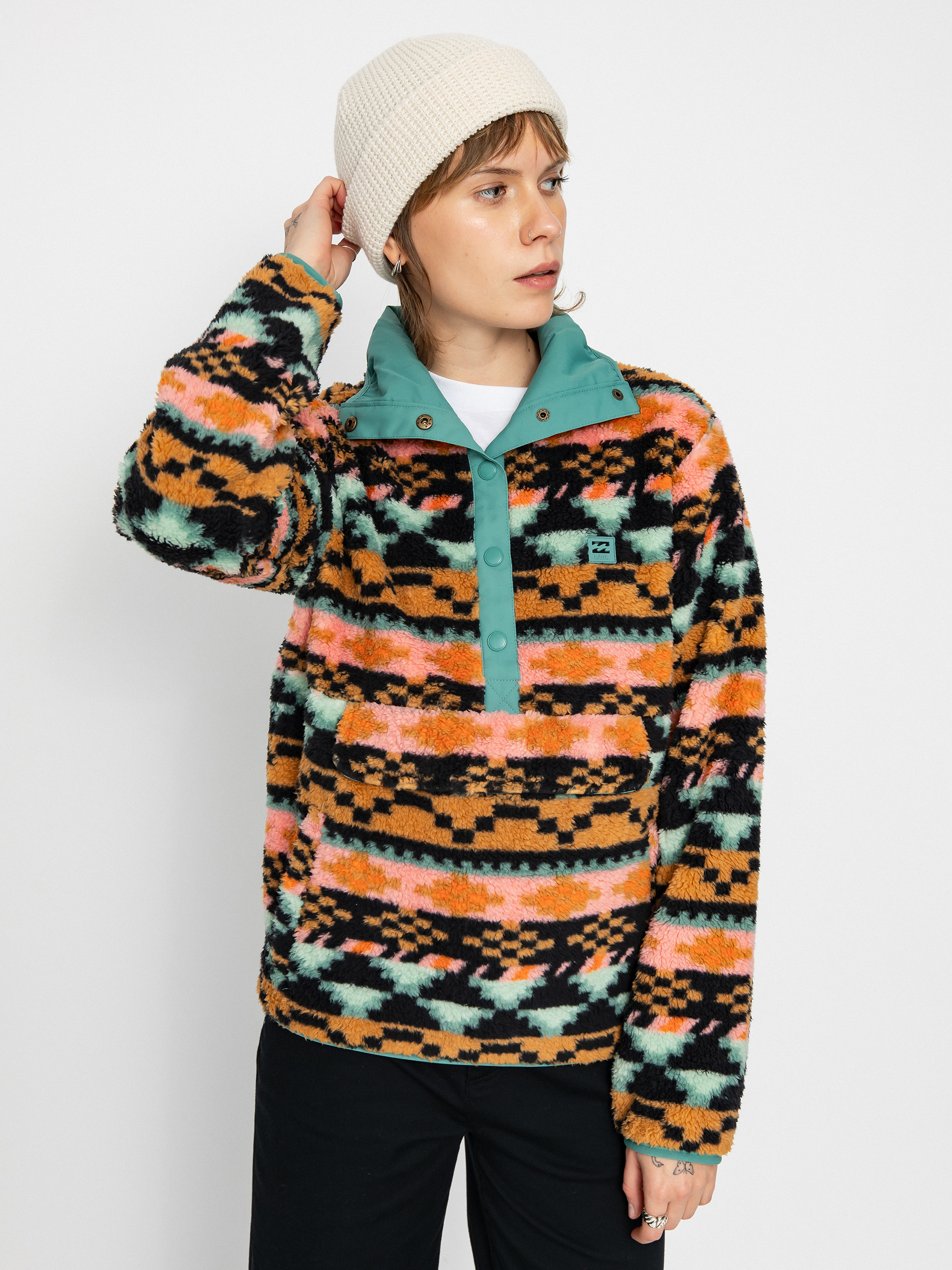 Dámsky Flisová mikina Billabong Switchback Pullover (black multi)