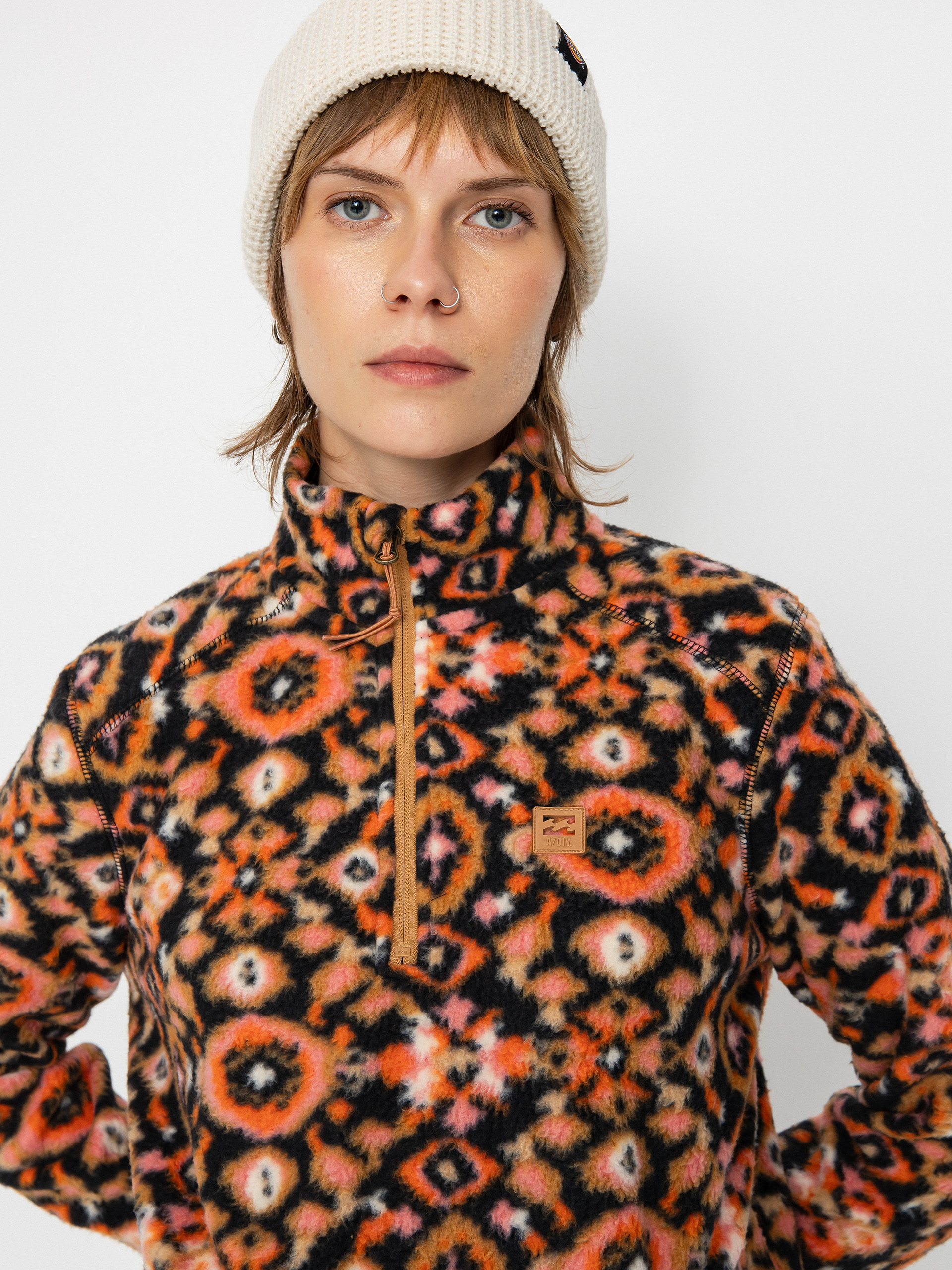 Dámsky Flisová mikina Billabong Boundary Mock 3 (papaya)