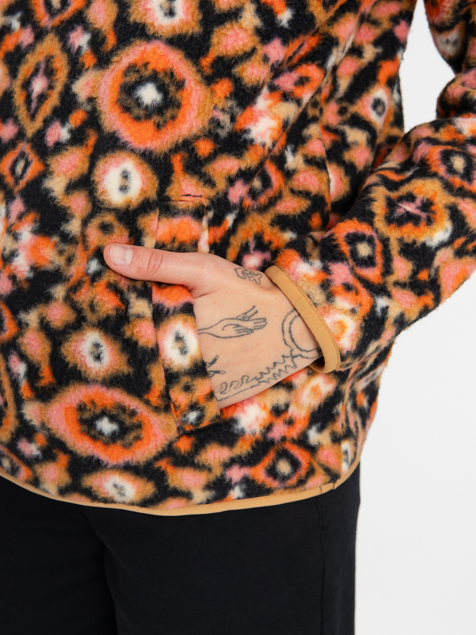 Dámsky Flisová mikina Billabong Boundary Mock 3 (papaya)