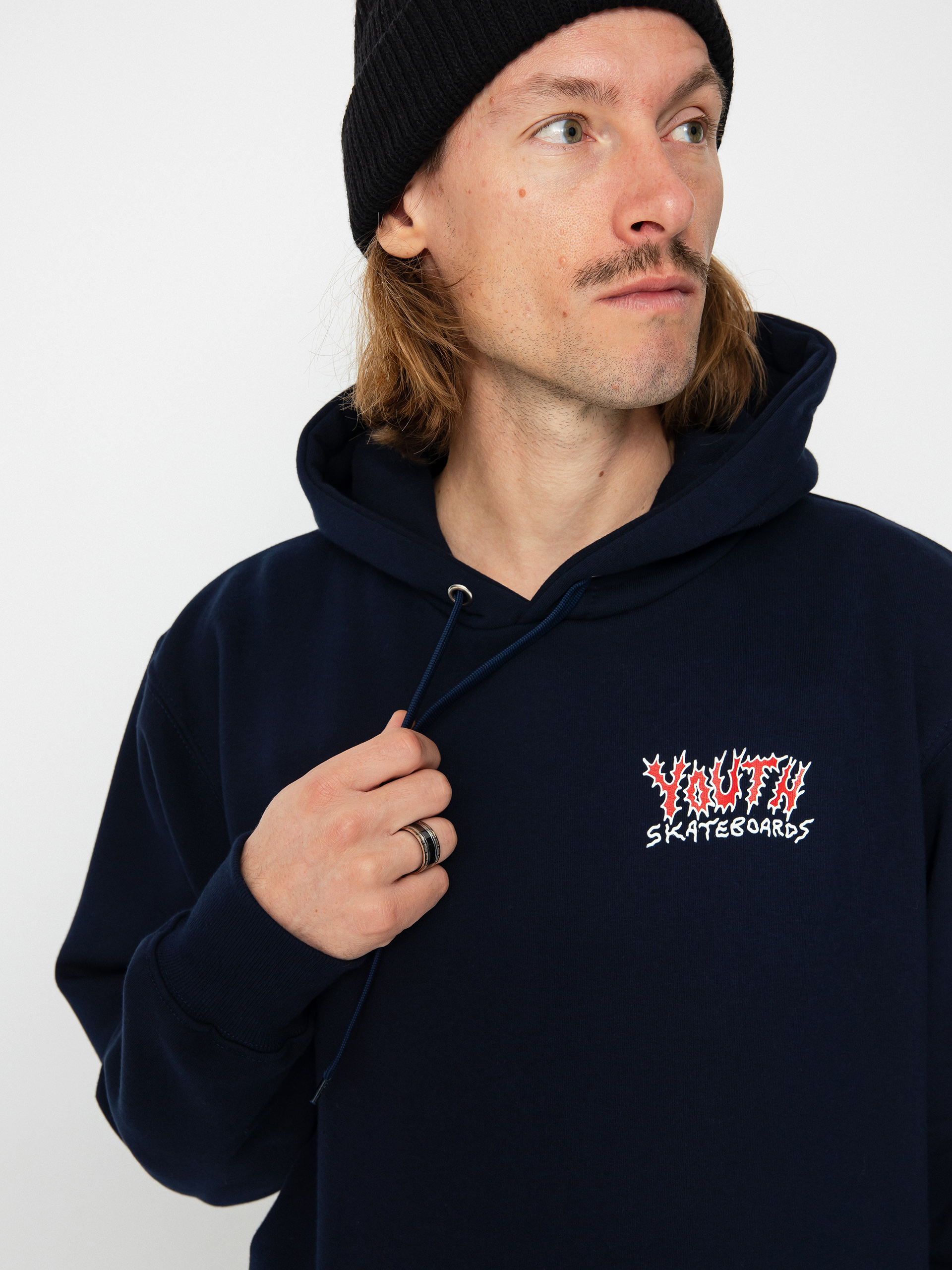 Mikina s kapucňou Youth Skateboards Bummers Logo HD (navy)