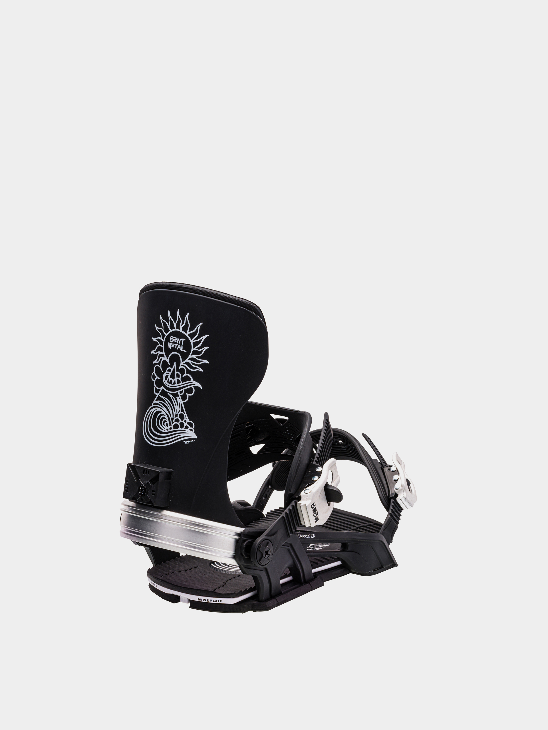 Pánske Snowboardové viazanie Bent Metal Transfer (black/silver)