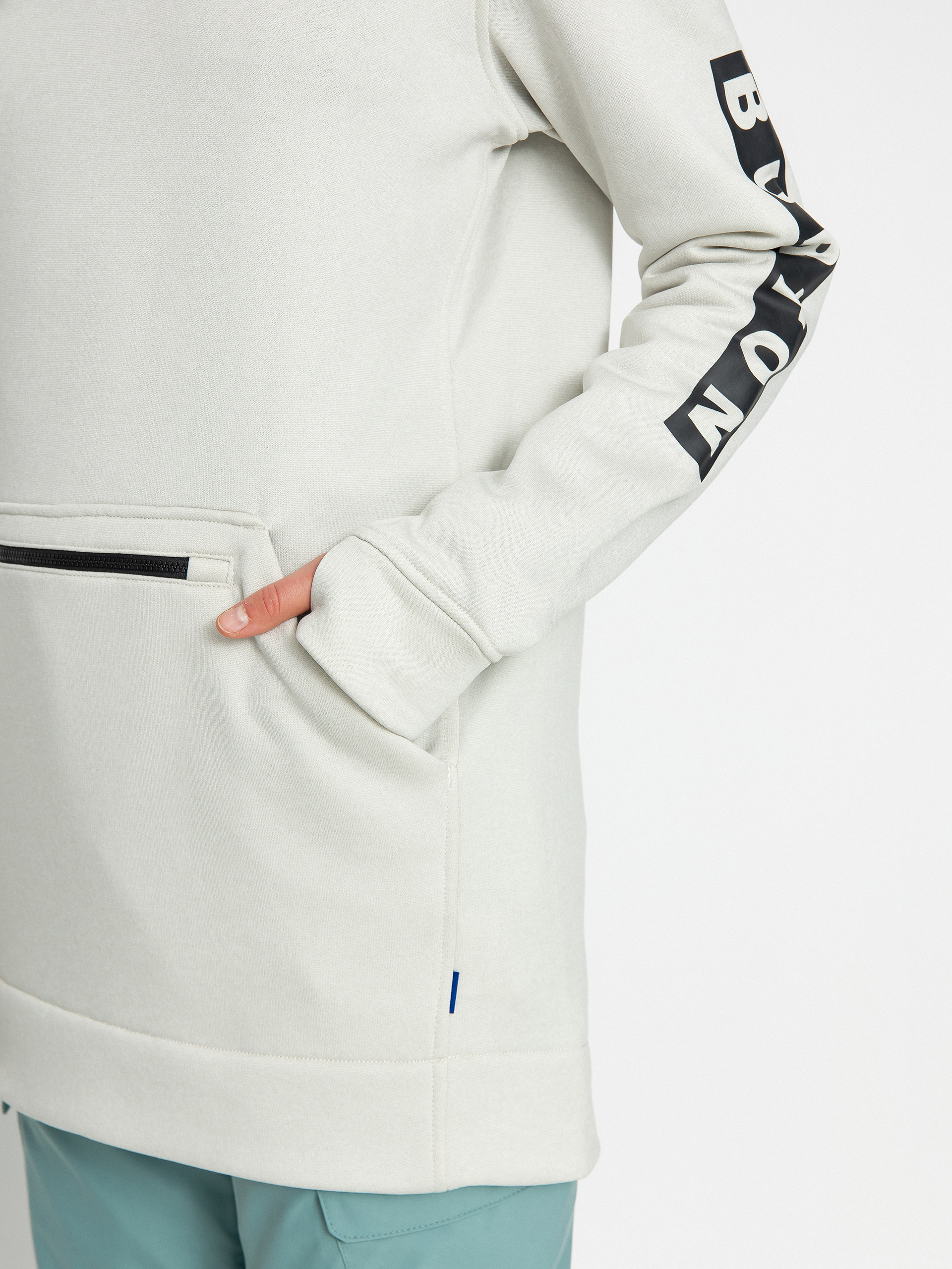 Mikina s kapucňou Burton Oak Long HD Wmn (stout white heather)