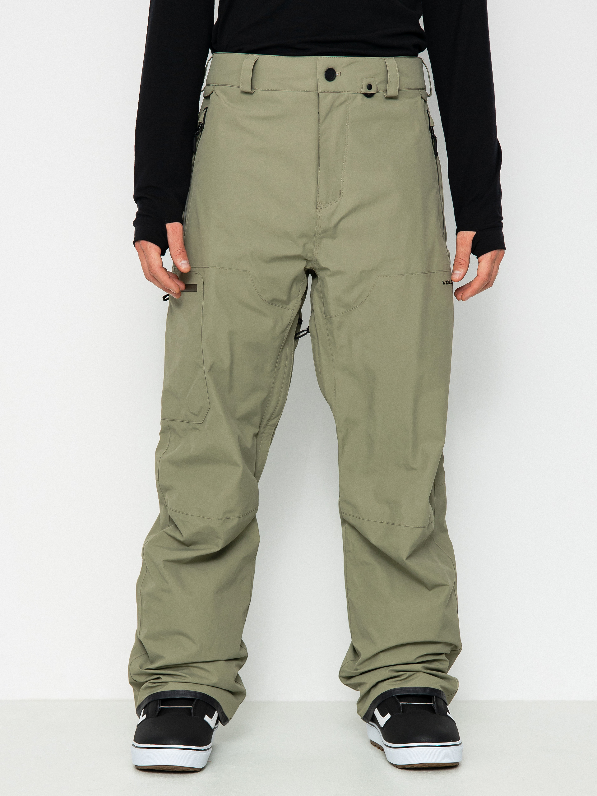 Pánske Snowboardové nohavice Volcom L Gore Tex (light military)