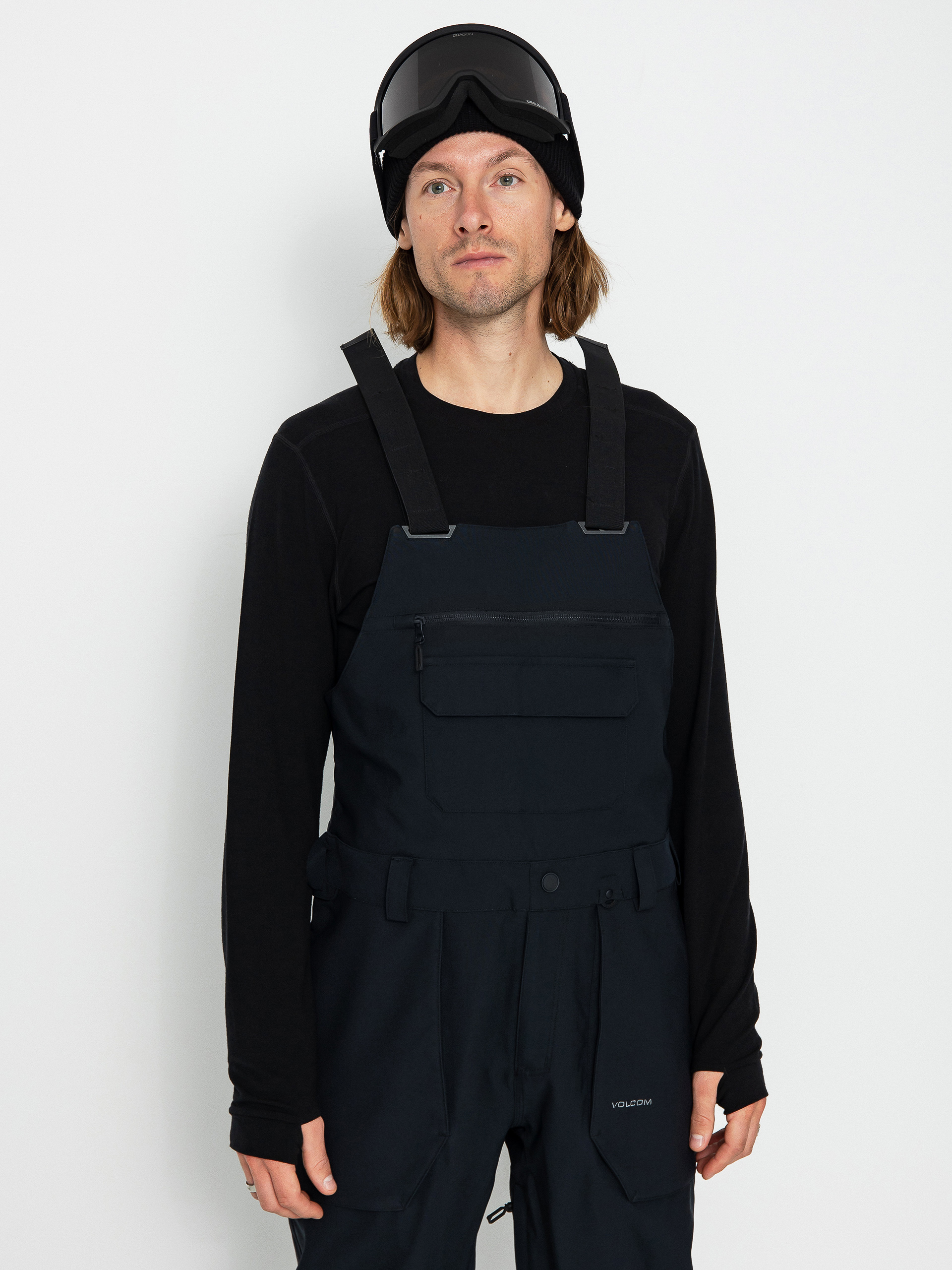 Pánske Snowboardové nohavice Volcom Roan Bib Overall (black)
