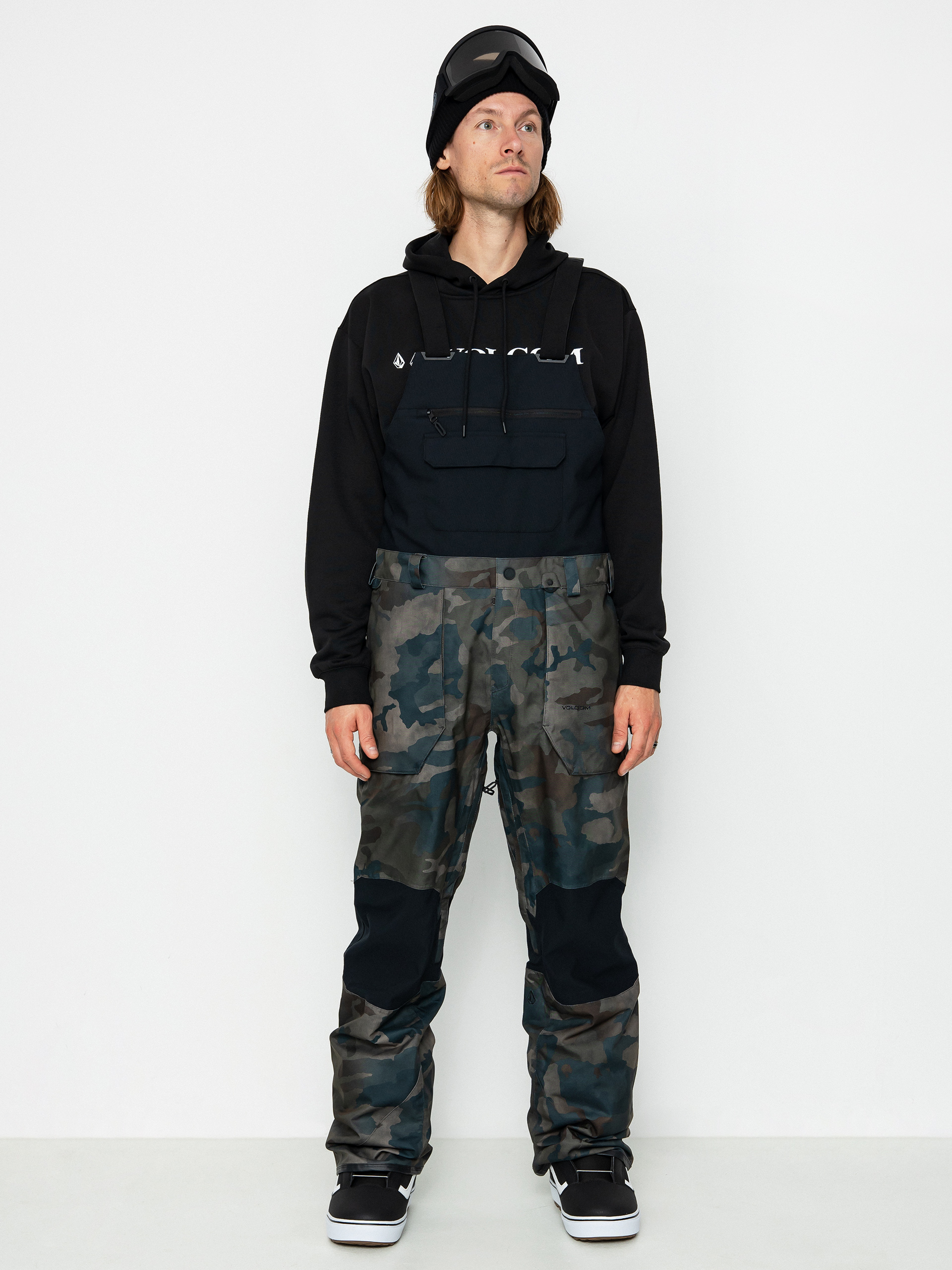 Pánske Snowboardové nohavice Volcom Roan Bib Overall (cloudwash camo)