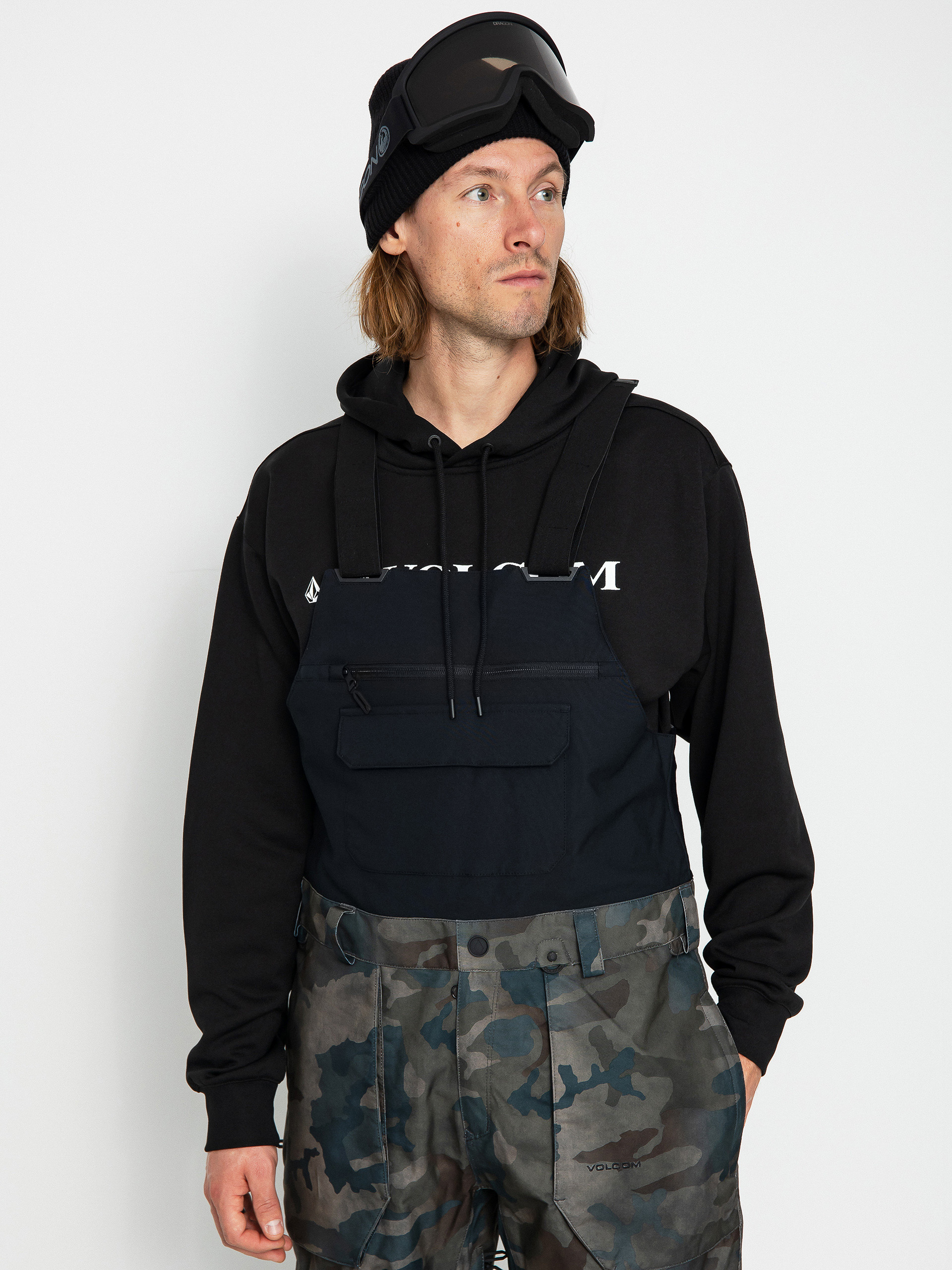 Pánske Snowboardové nohavice Volcom Roan Bib Overall (cloudwash camo)