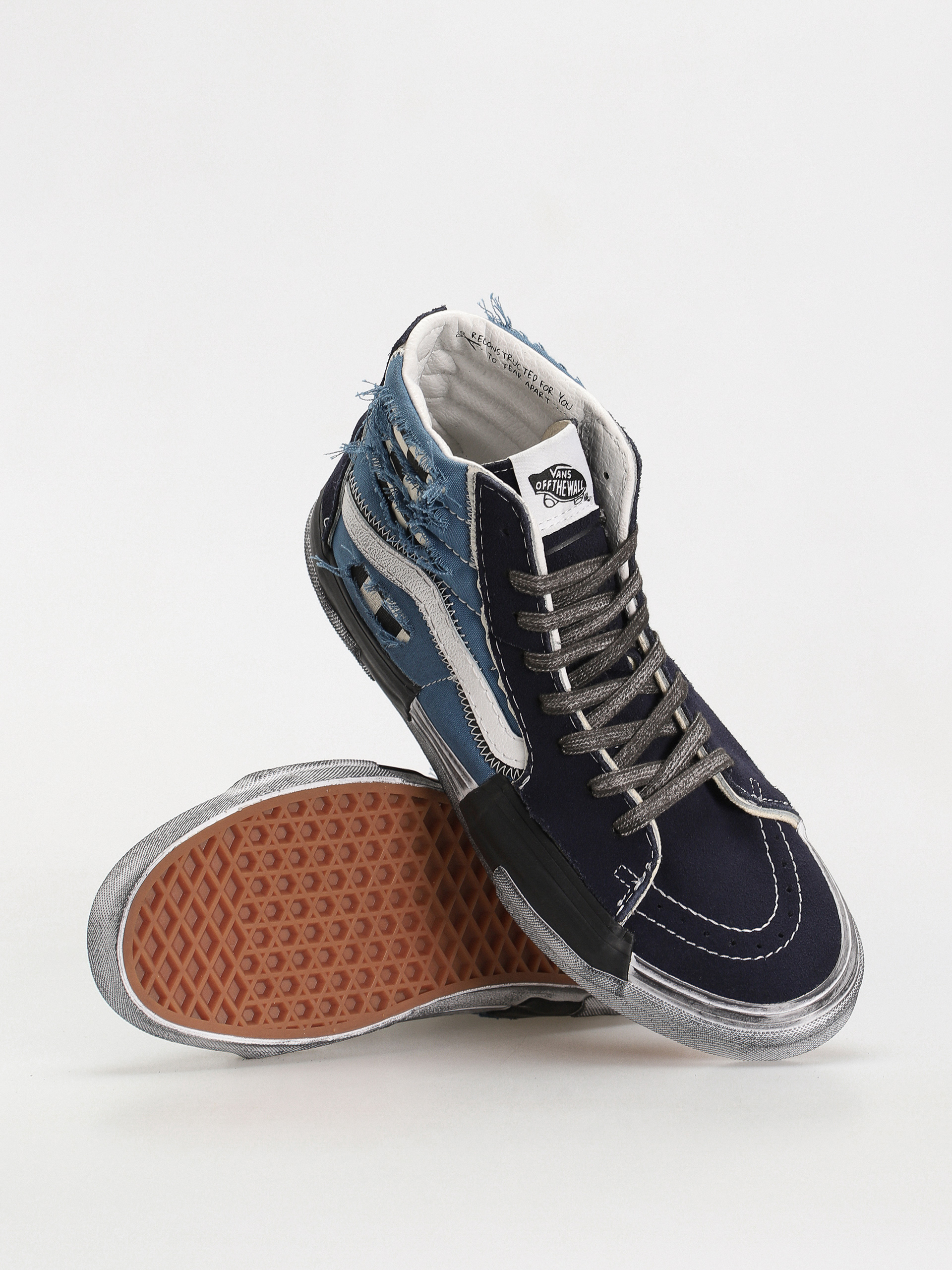 Topánky Vans Sk8 Hi Reconstruct (stressed check navy/stv navy)