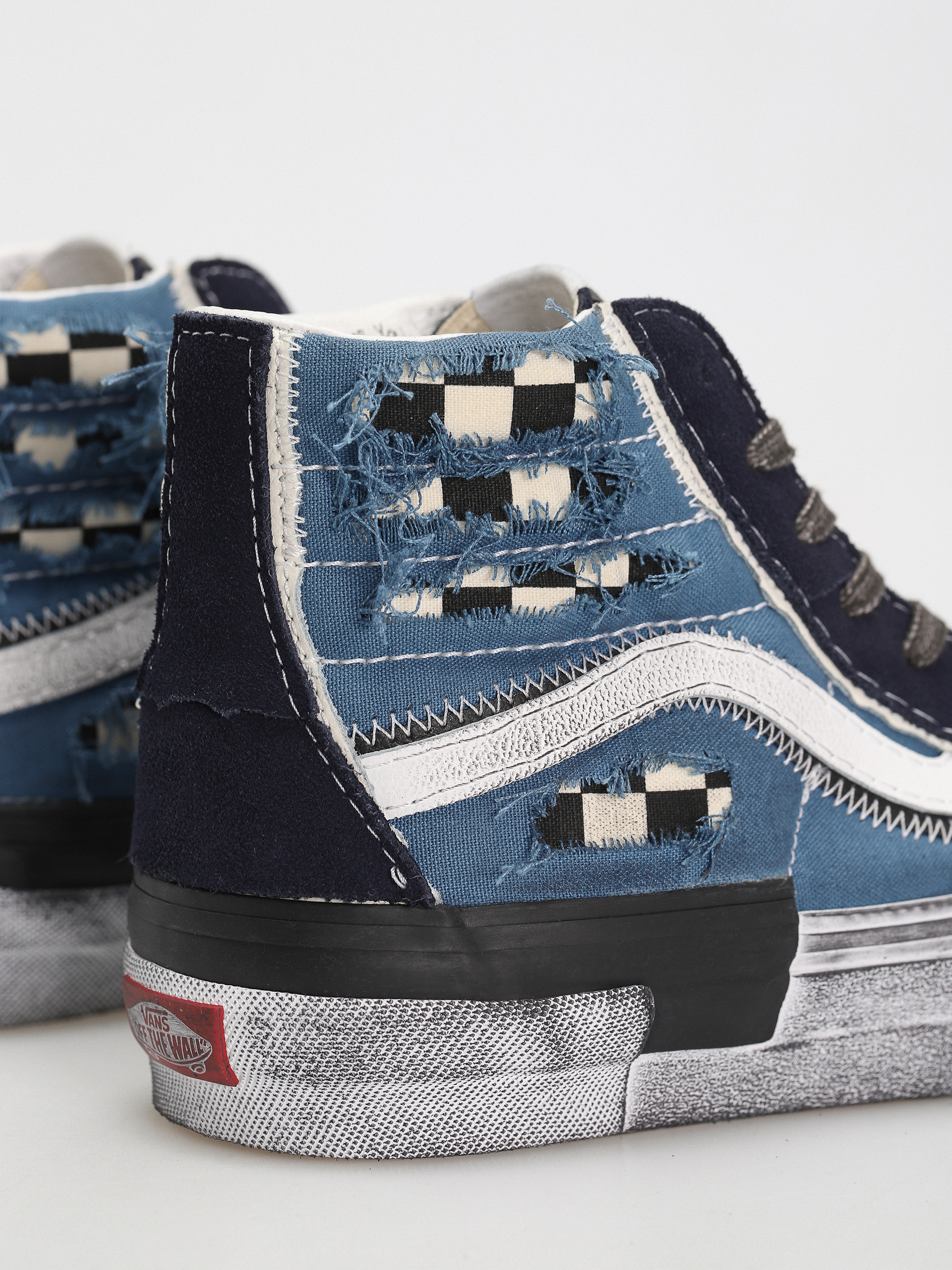 Topánky Vans Sk8 Hi Reconstruct (stressed check navy/stv navy)