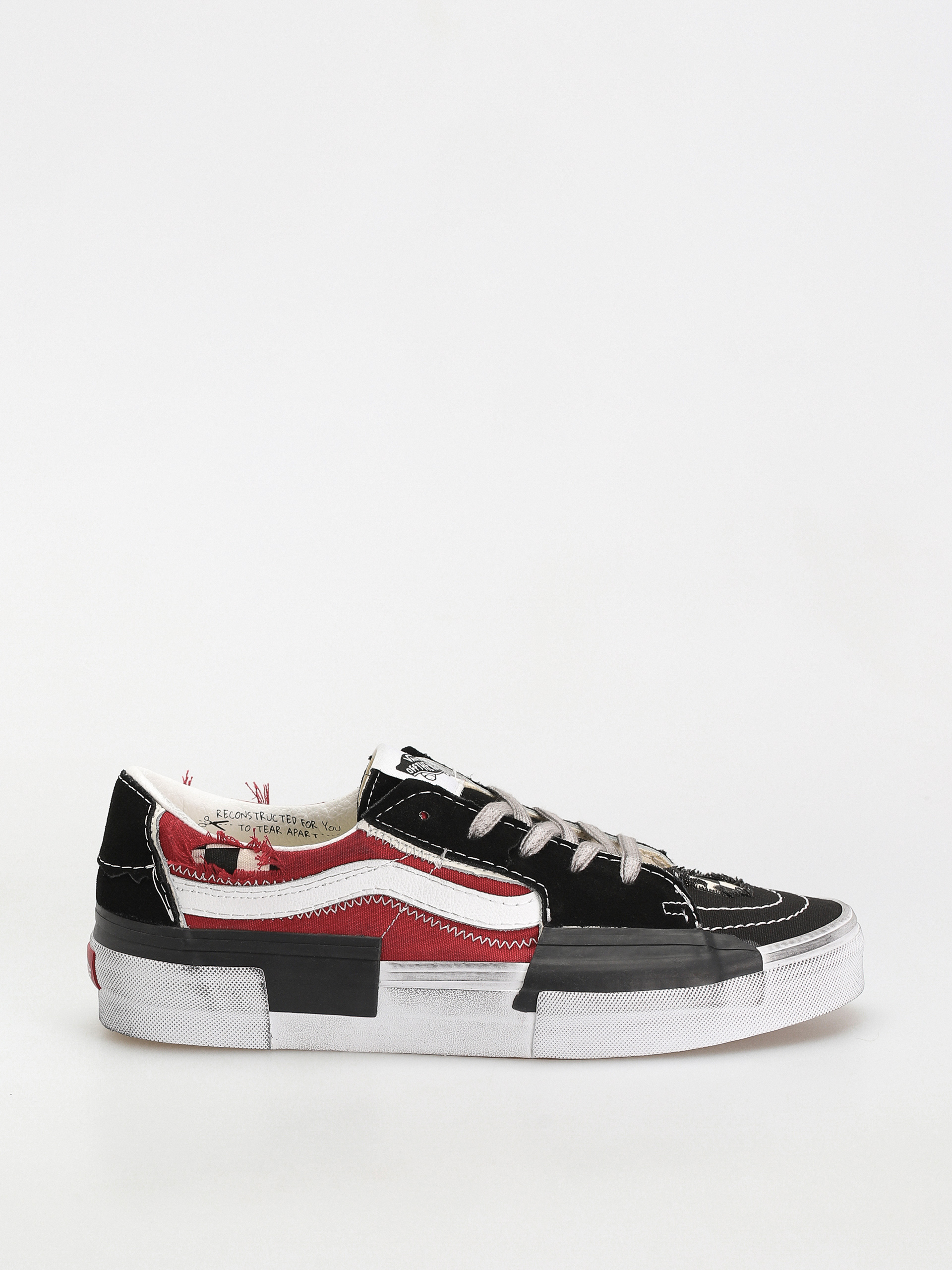 Topánky Vans Sk8 Low Reconstruct (stressed check black/red)