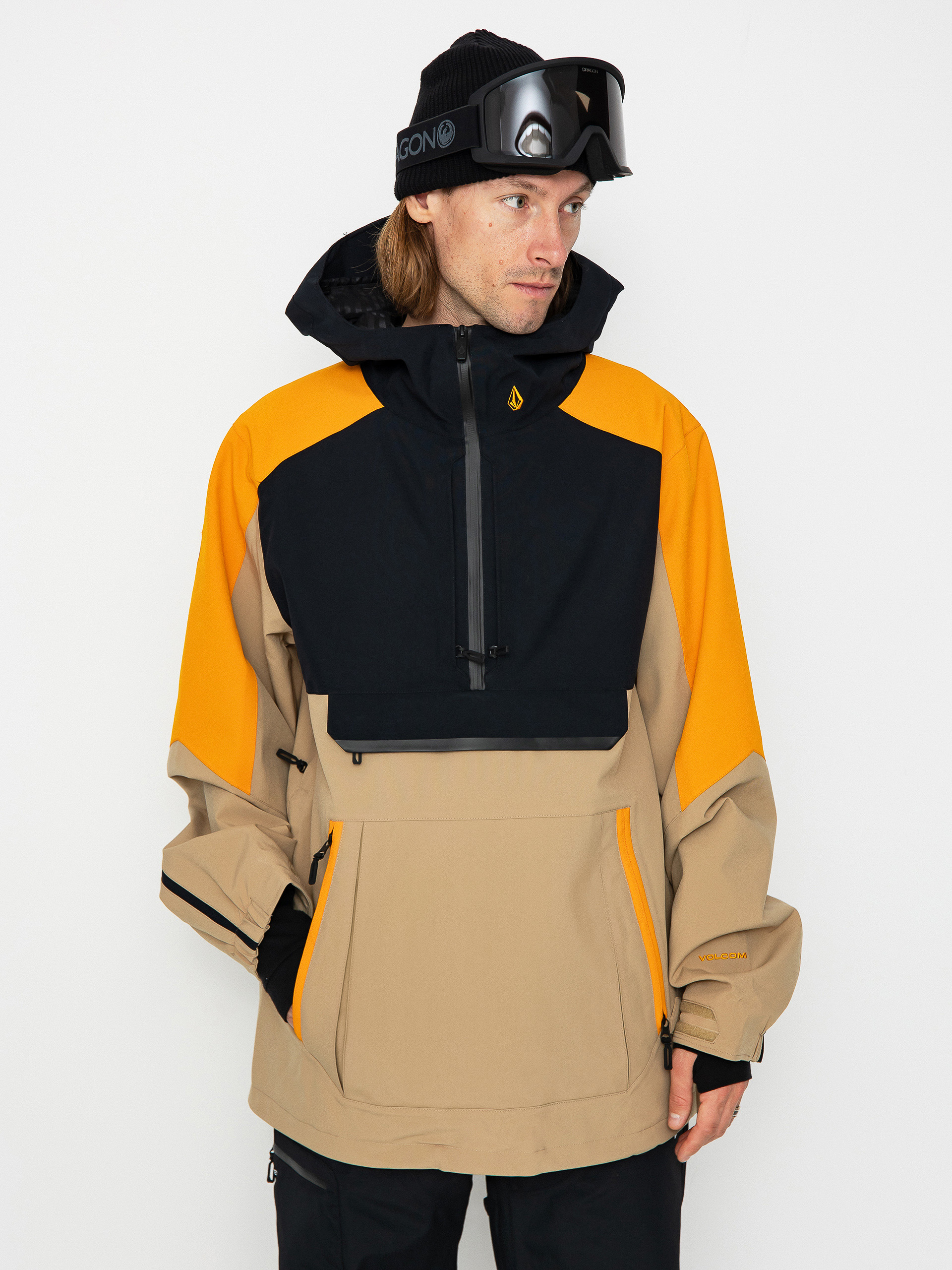 Pánska Snowboardová bunda Volcom Brighton Pullover (gold)